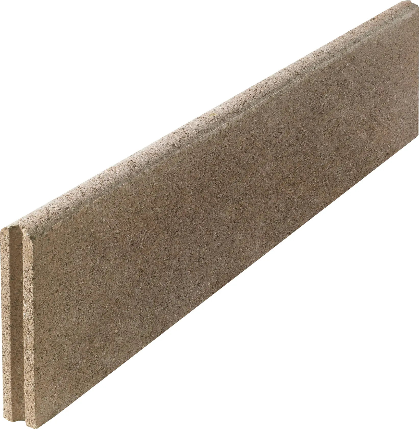 Kann Randstein mit Nut- und Feder 100 x 25 x 5 cm braun