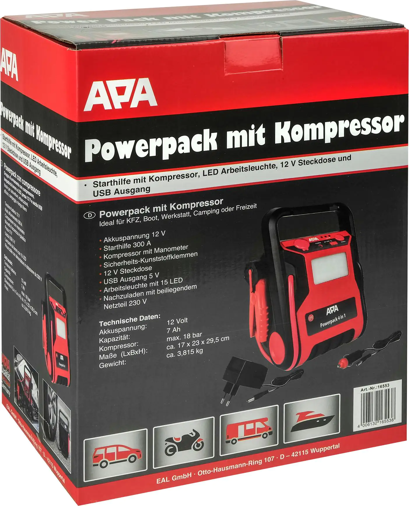 APA Powerpack 7000 mAh mit Kompressor