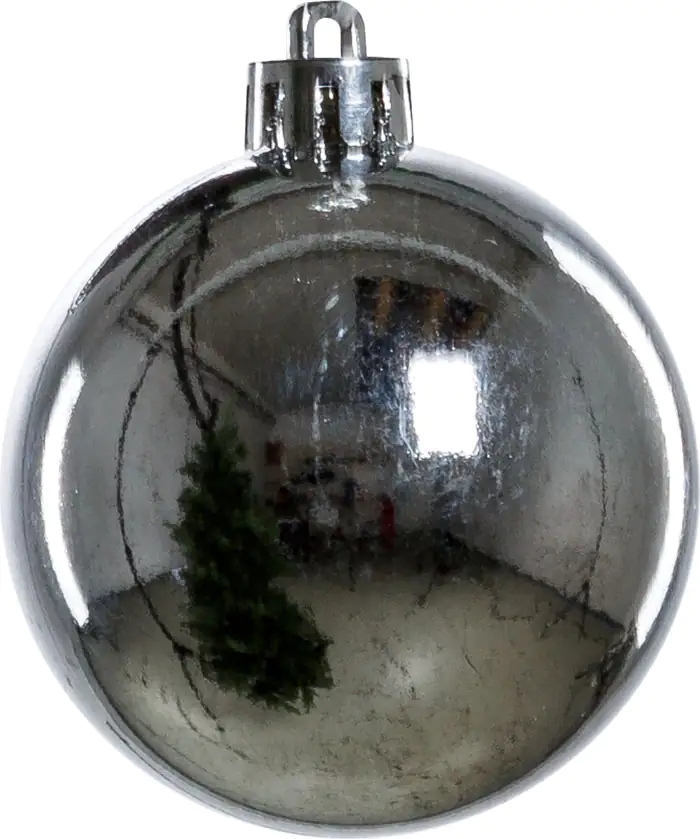 TrendLine Weihnachtskugeln bruchfest, langlebig Ø 5 - 8 cm silber 34 Stück