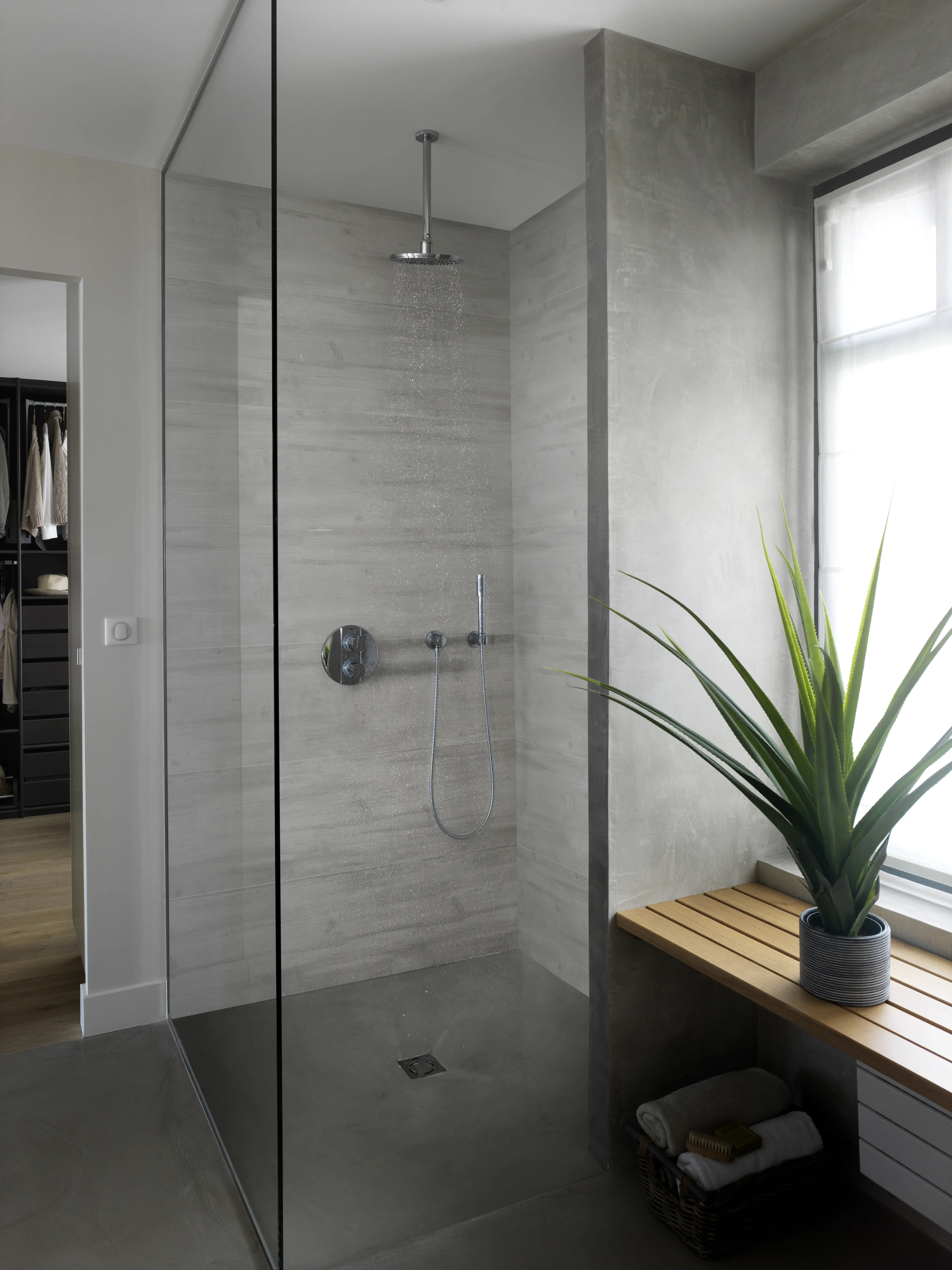 Grosfillex Kunststoffpaneel Element Compact 120 x 37,5 cm 8 mm Holz grau