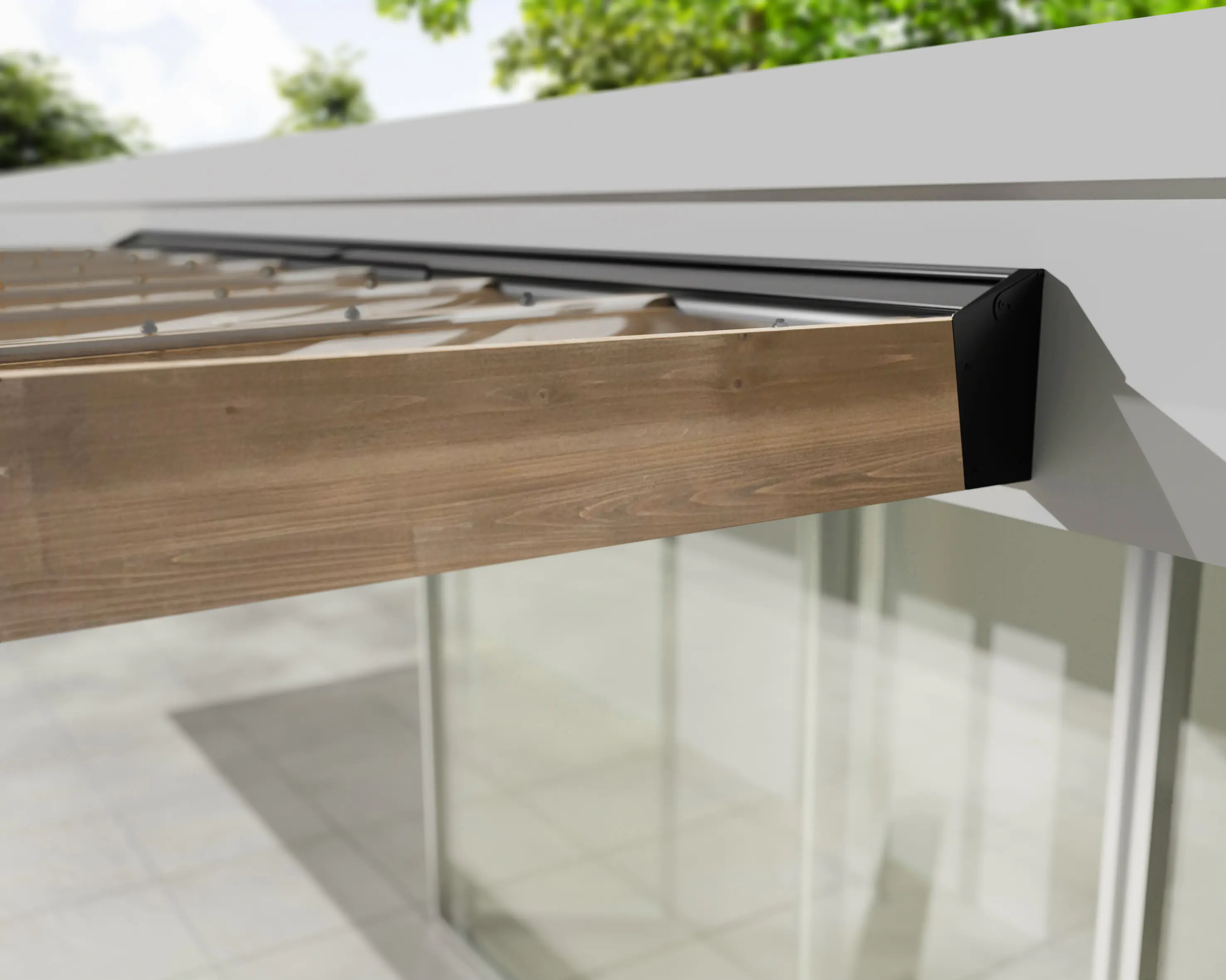 Canopia Terrassenüberdachung Helsinki Holz 860 x 294 cm braun