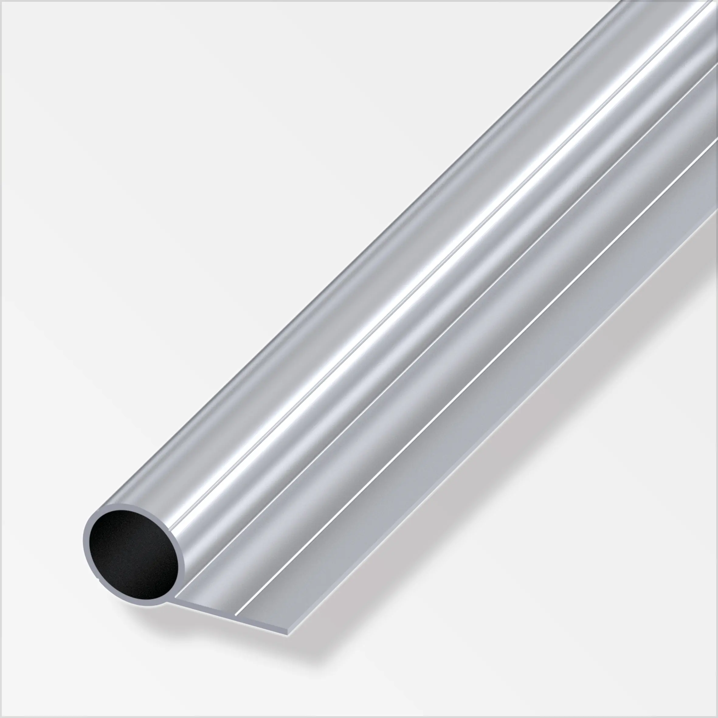 alfer Rundrohr Aluminium mit 1 Schenkel Ø 23,5 mm x 1 m pressblank