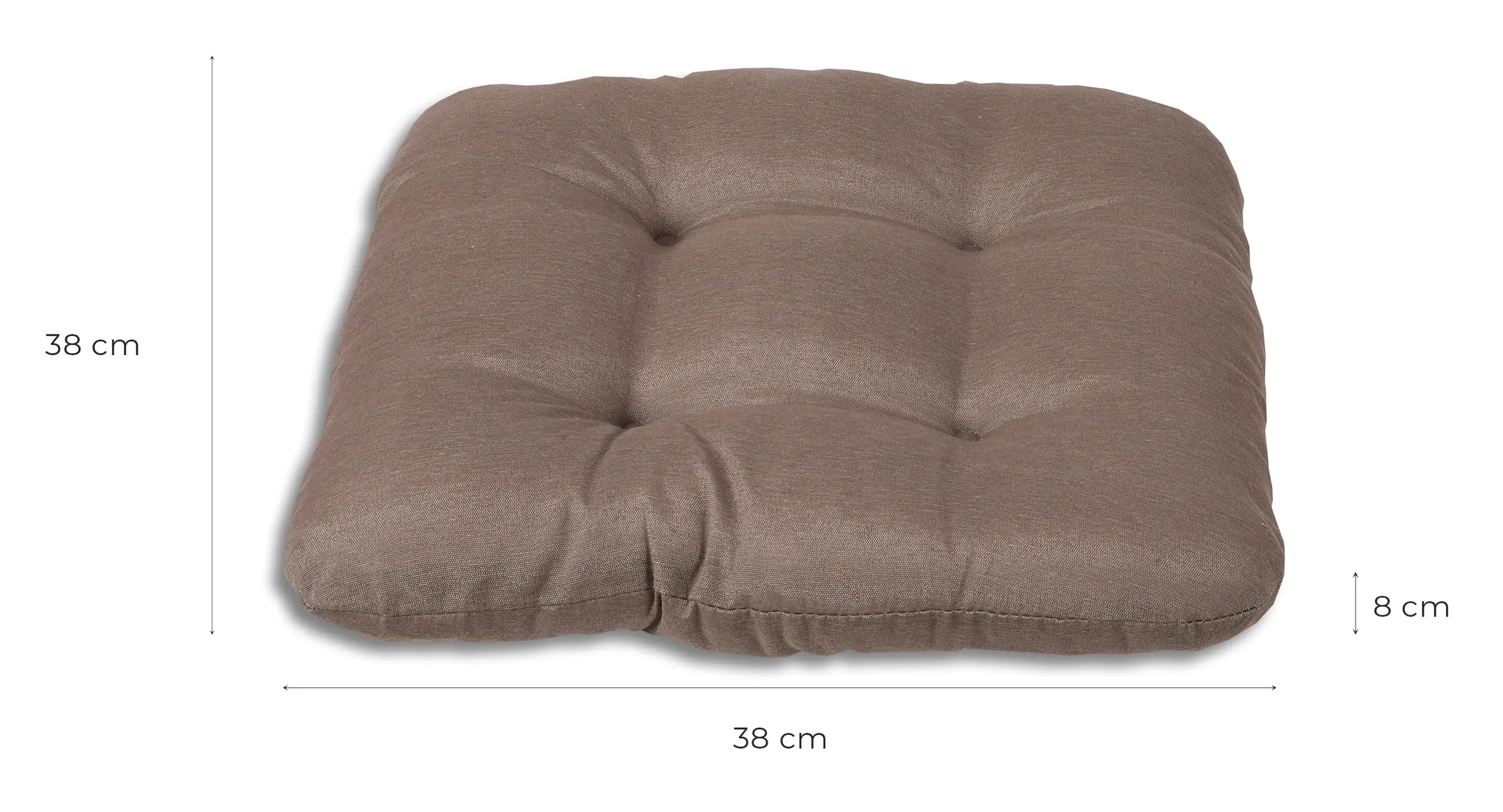 GO-DE Sitzkissen 40 x 40 cm taupe