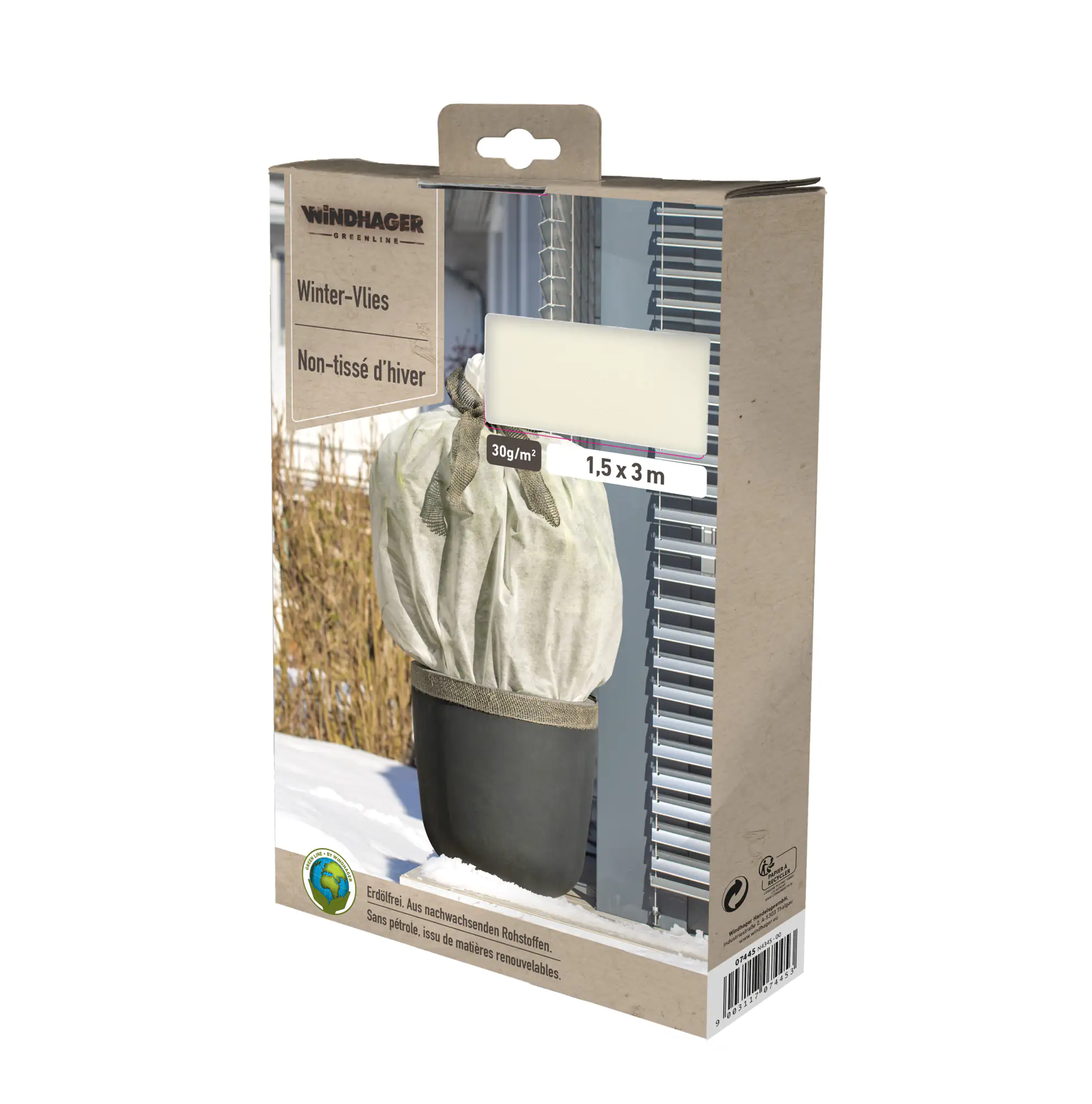 Windhager Winter-Vlies 1,5 x 3 m, weiß