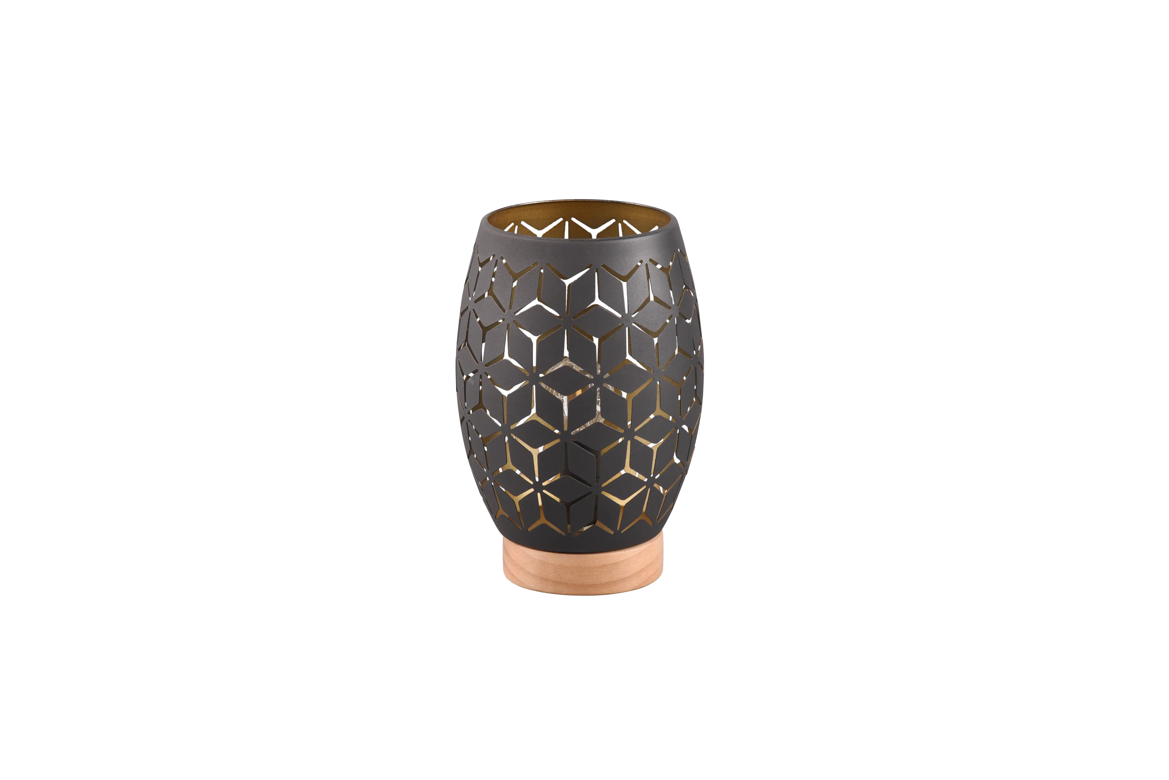 Trio Leuchten Tischlampe Bidar schwarz/gold