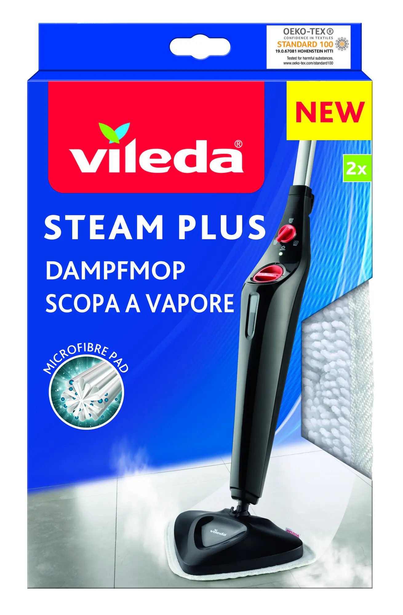 Vileda Ersatzbezug für Dampfreiniger Steam 2-er Pack