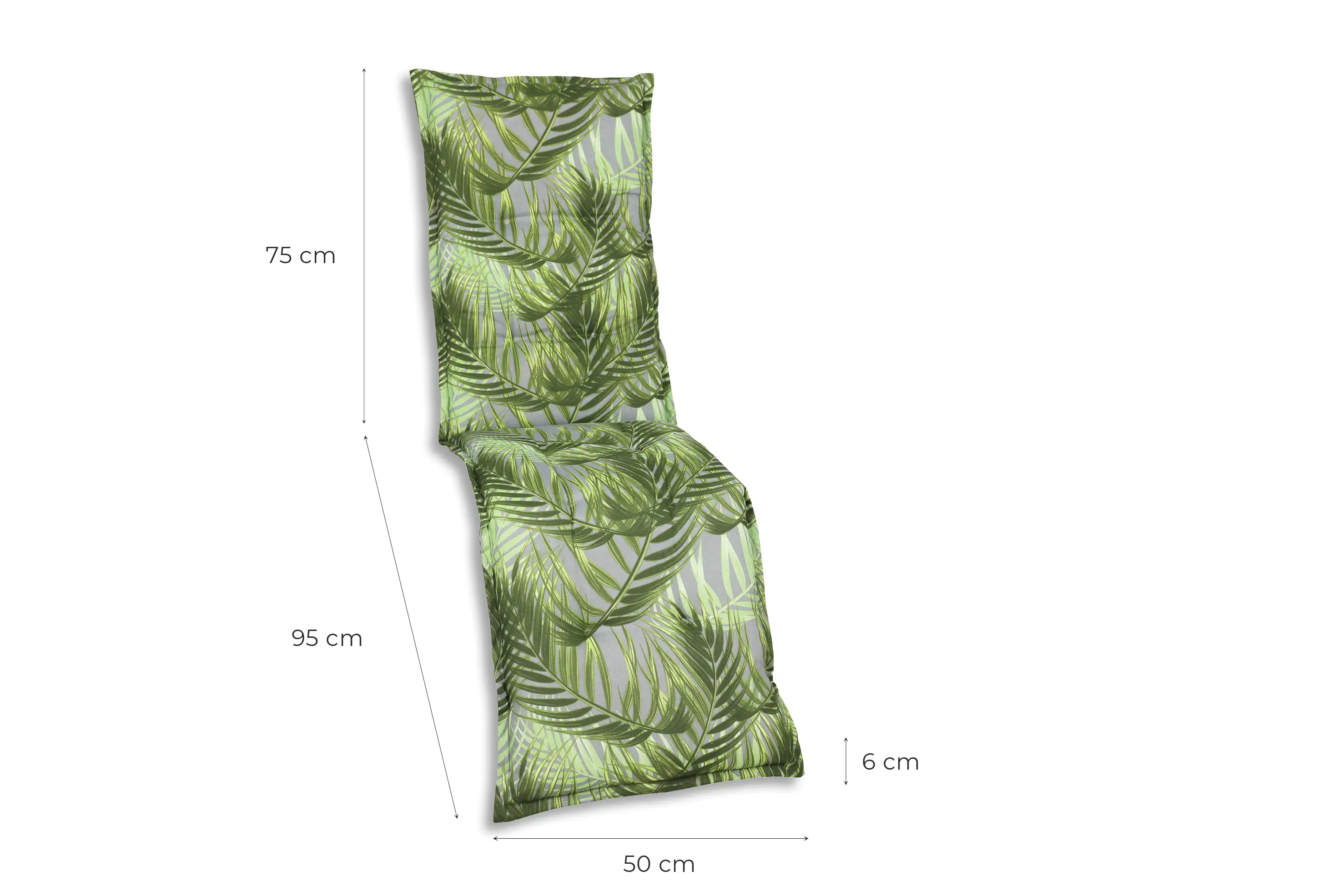 GO-DE Relax-Auflage 50 cm x 170 cm x 6 cm, grün, palmy grün