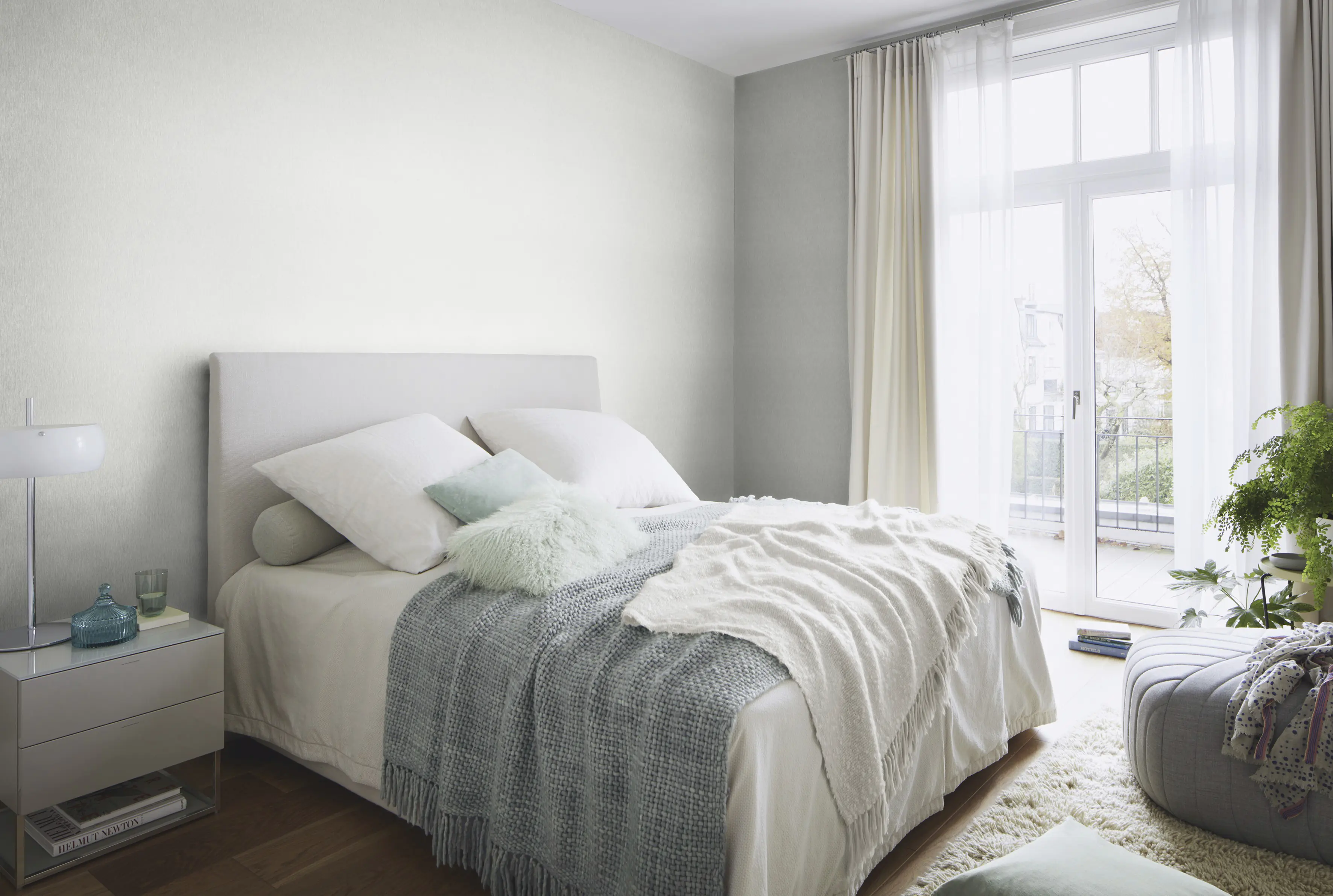 Rasch Vliestapete Uni Sky Lounge silbergrau 10,05 x 0,53 m