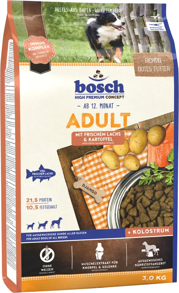 Bosch Hundetrockenfutter Adult 3 kg Lach & Kartoffel 