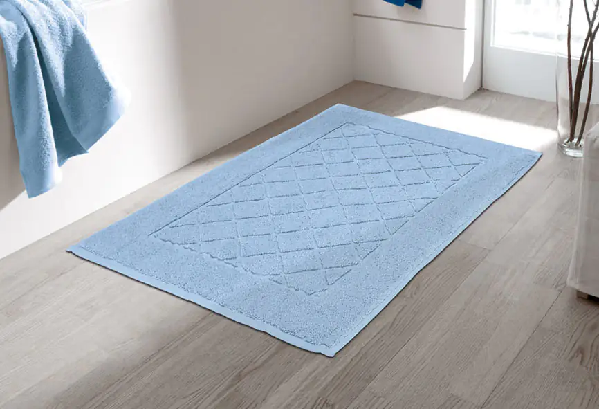 Kleine Wolke Frottiervorleger Bridge azur 50 x 70 cm