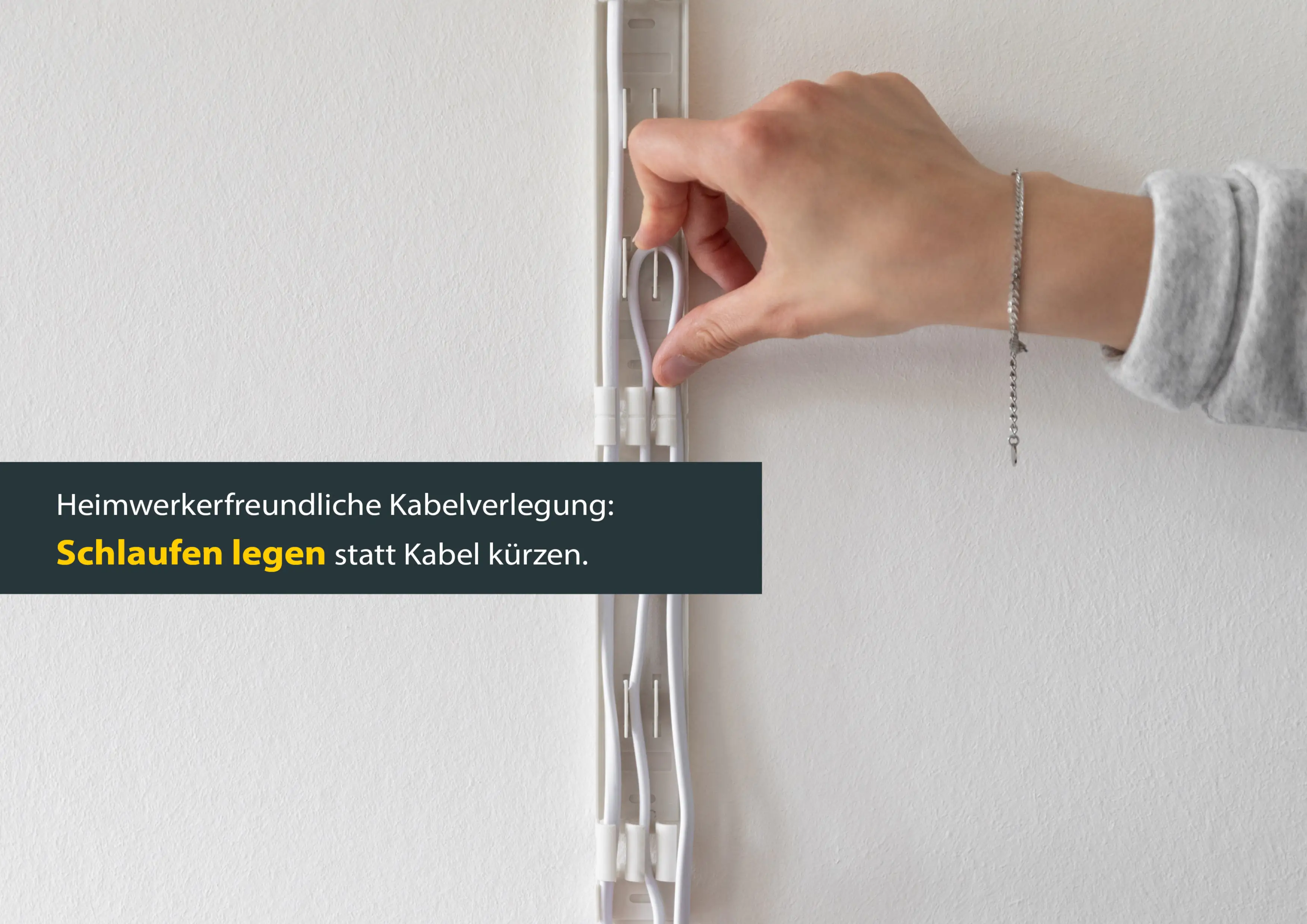 Schellenberg Kabelkanal System M weiß 210 cm Starterset