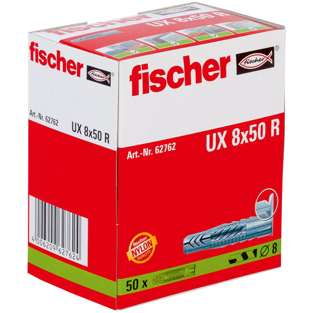 Fischer Universaldübel UX 8.0 x 50 mm - 50 Stück