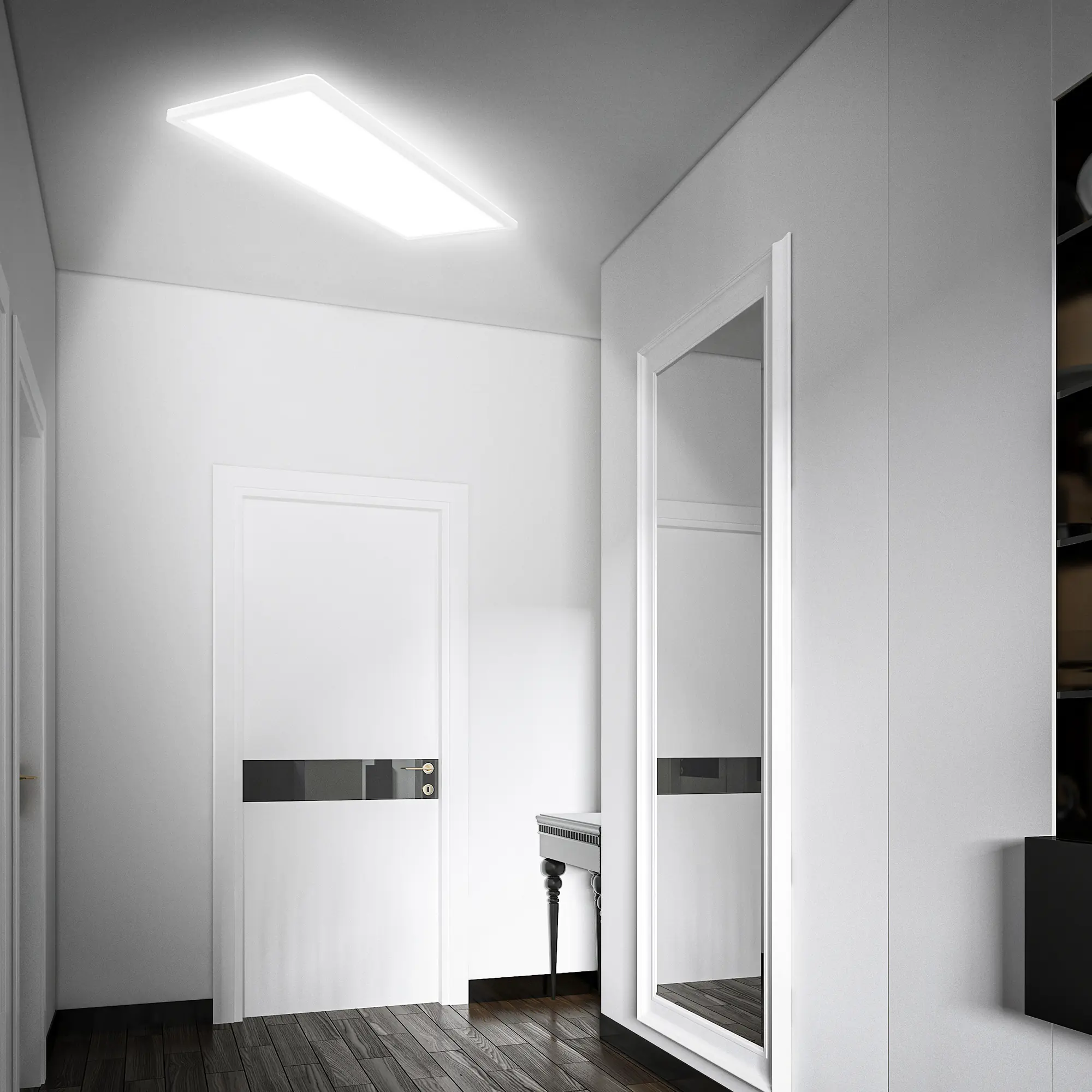 Briloner LED Panel Move 22W weiß 58x20x3 cm Bewegungssensor neutralweiß