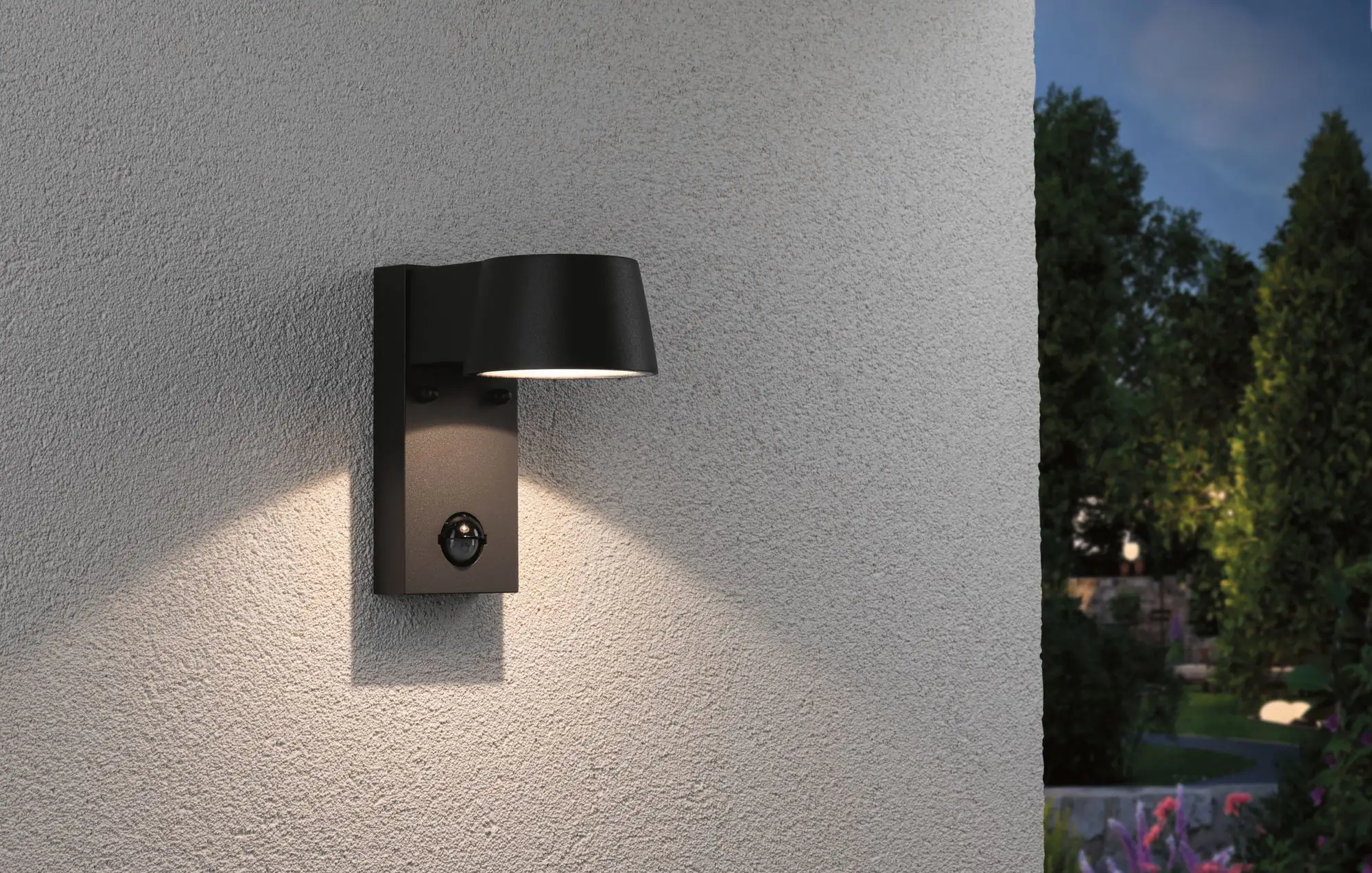Paulmann LED Außen-Wandleuchte Capea 16,5 x 9,6 cm mit Bewegungsmelder