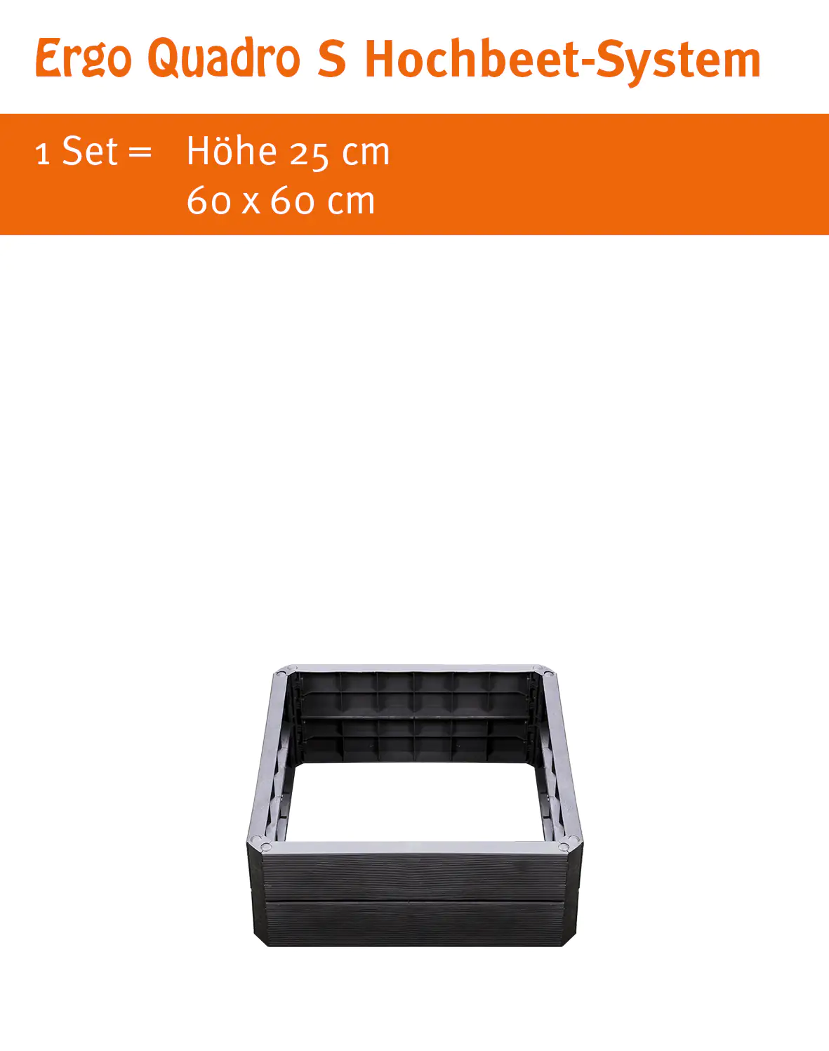 Garantia Hochbeet Ergo Quadro S 60 x 60 x 25 cm