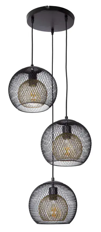 Globo Hängeleuchte Selina Ø 44 x 150 cm schwarz