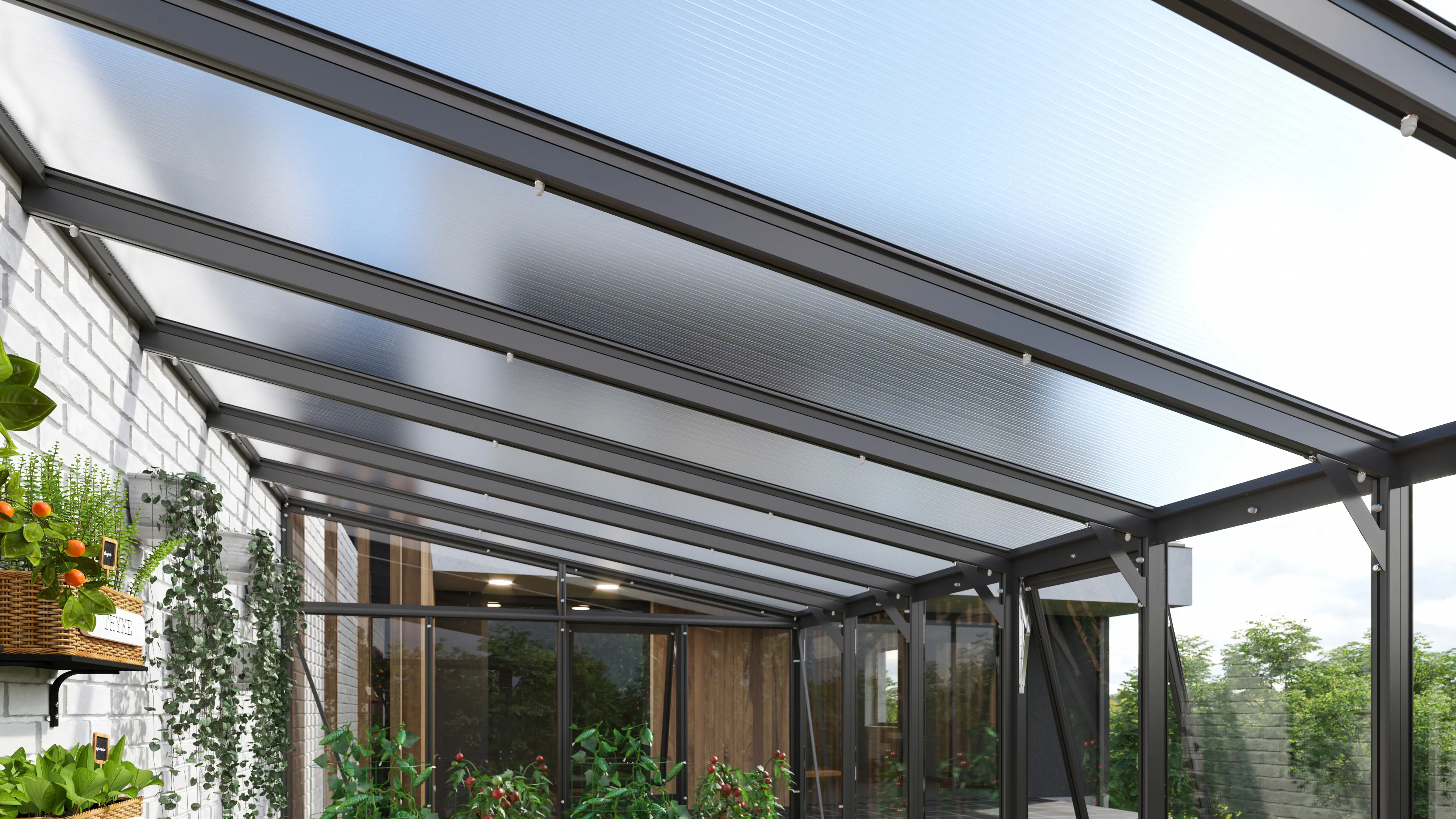Vitavia Dachverstärkung Nachrüstsatz für Gewächshaus 8600 silber