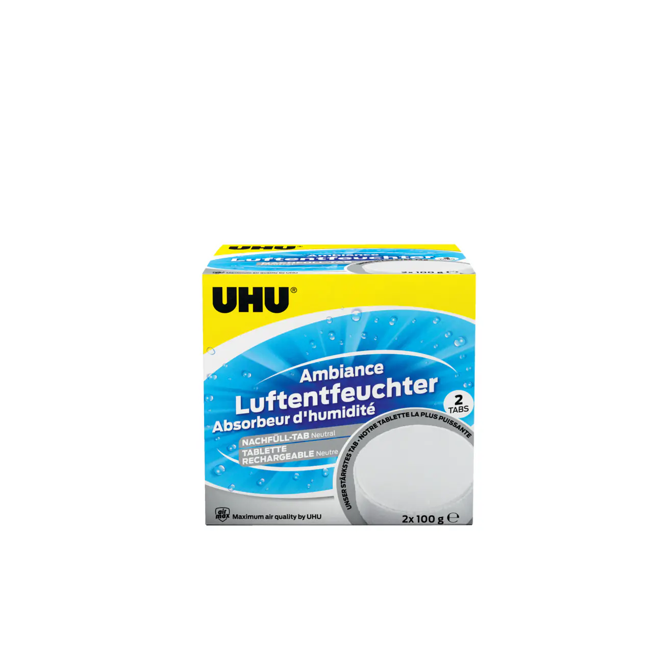UHU Luftentfeuchter Nachfülltabs neutral, 2 x 100 g