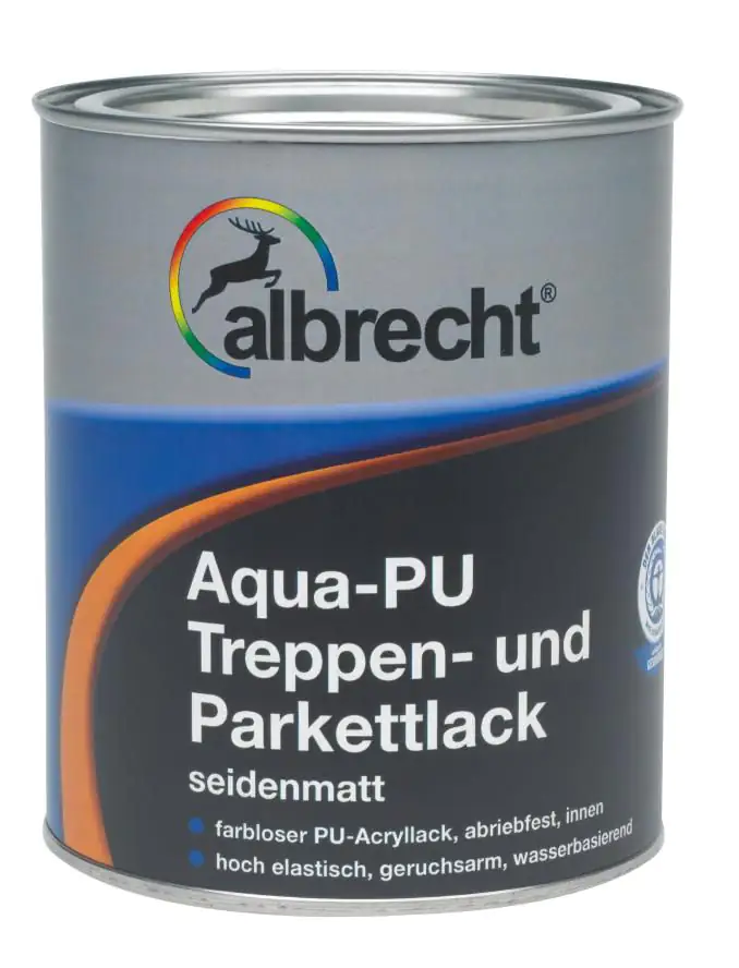 Albrecht Aqua PU-Treppen- und Parkettlack 2,5 L farblos seidenmatt
