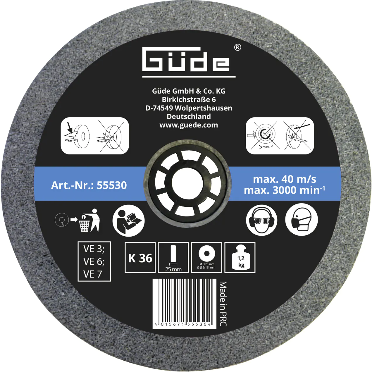 Güde Schleifscheibe K 36 175 x 25 x 32 mm
