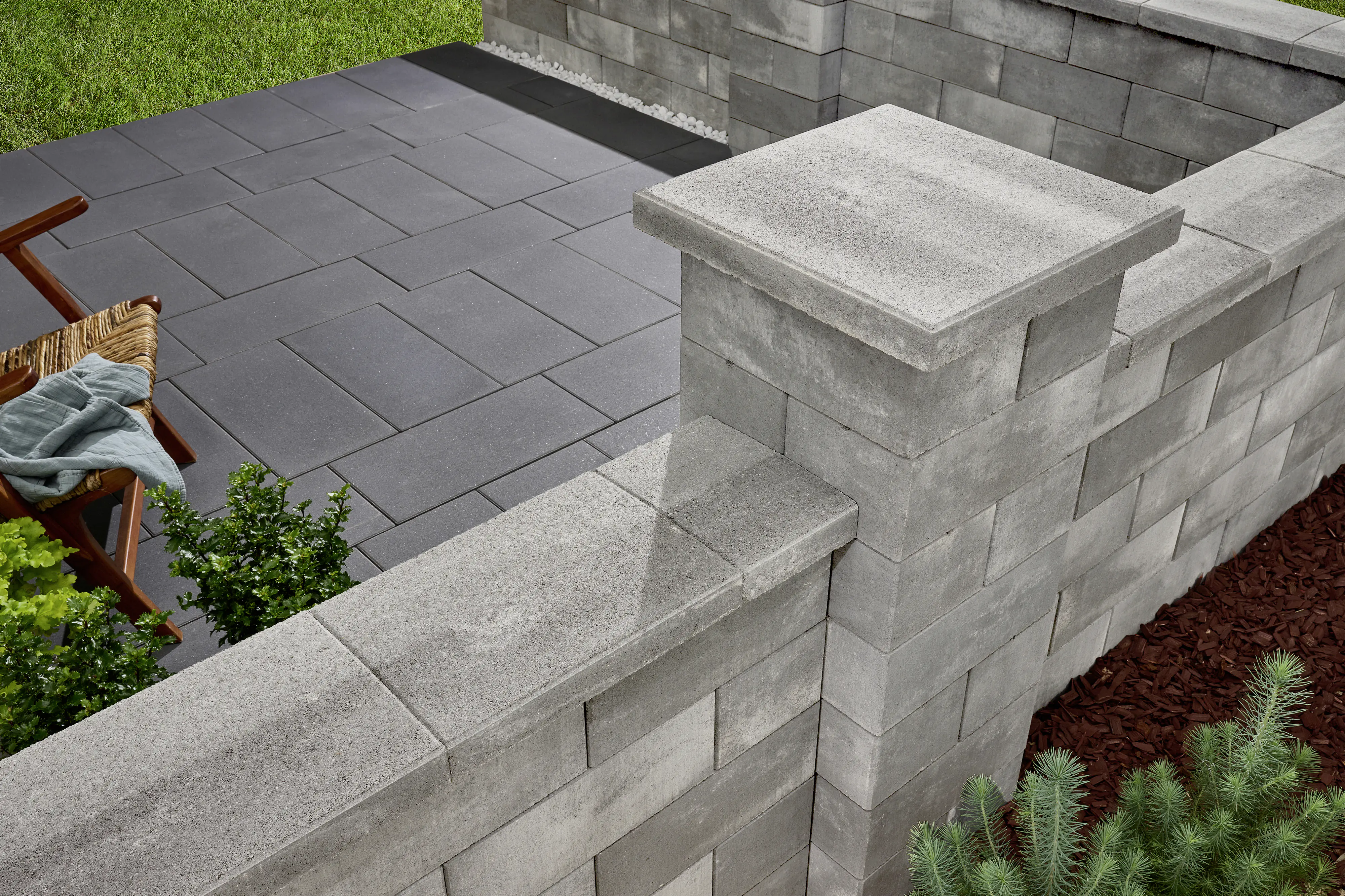 Kann Mauerabdeckung Lindeza 40 x 28 x 6 cm grau-alpin