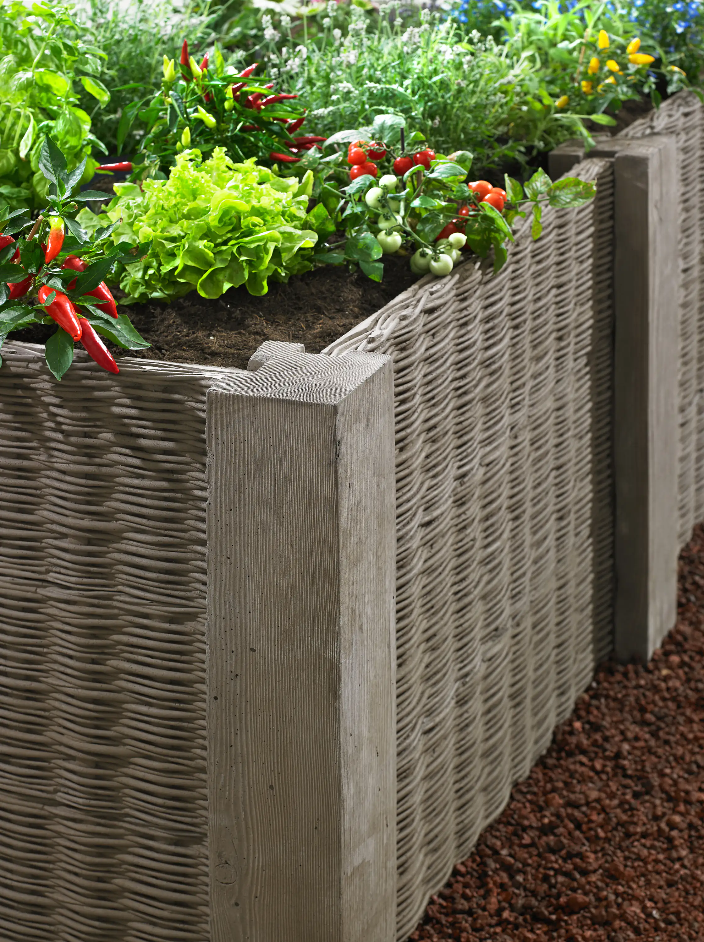 Kann Beetpfosten Antik 100 x 14 x 14 cm braun