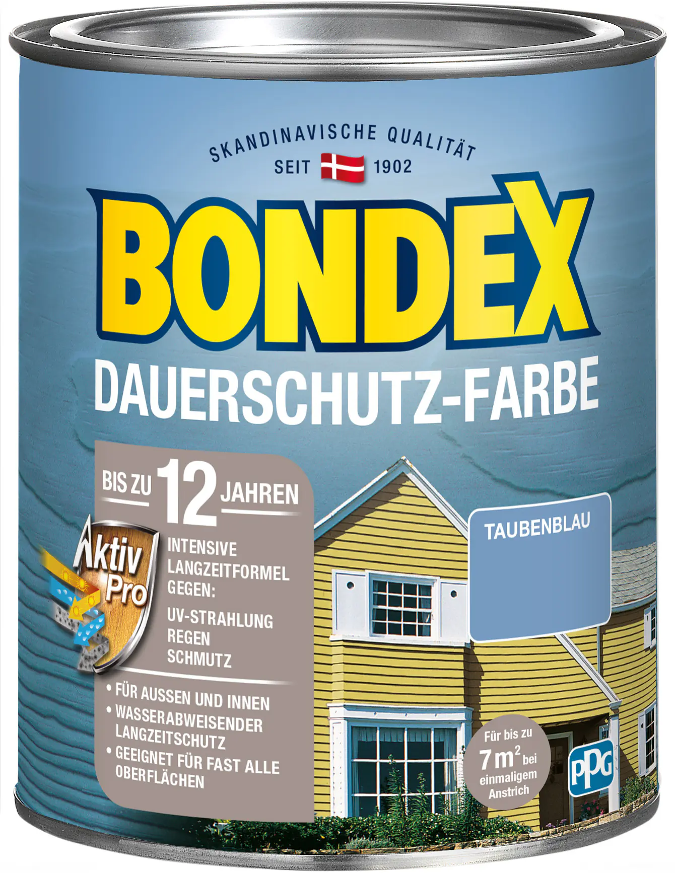 Bondex Dauerschutz-Holzfarbe 750 ml taubenblau