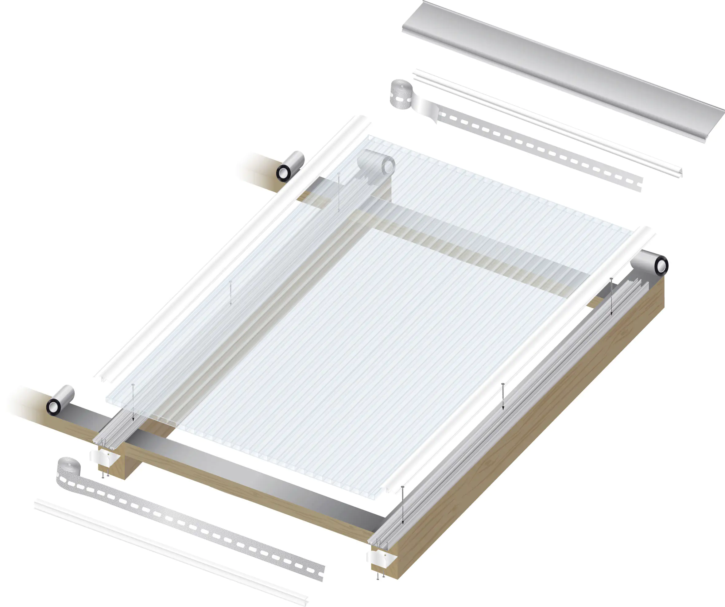 Gutta Polycarbonat-Doppelstegplatte 500 x 105 cm 10 mm klar