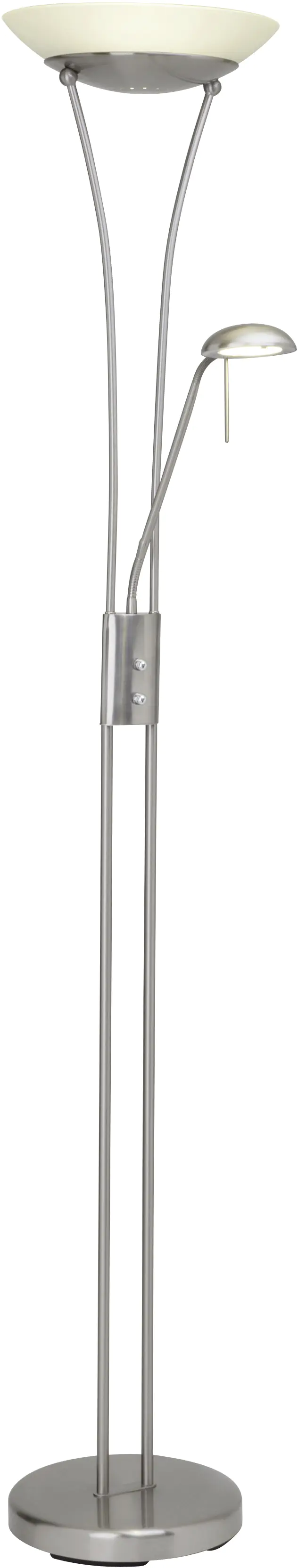 Brilliant LED Deckenfluter mit Lesearm 180 cm Finn weiß