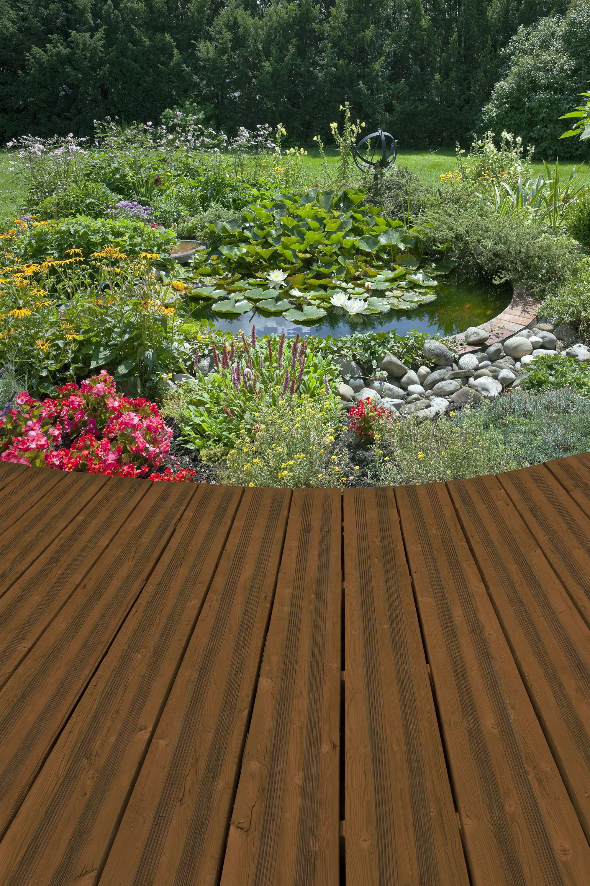 Rettenmeier Terrassendiele Kiefer 250 x 14,5 x 2,8 cm grob/fein teakbraun