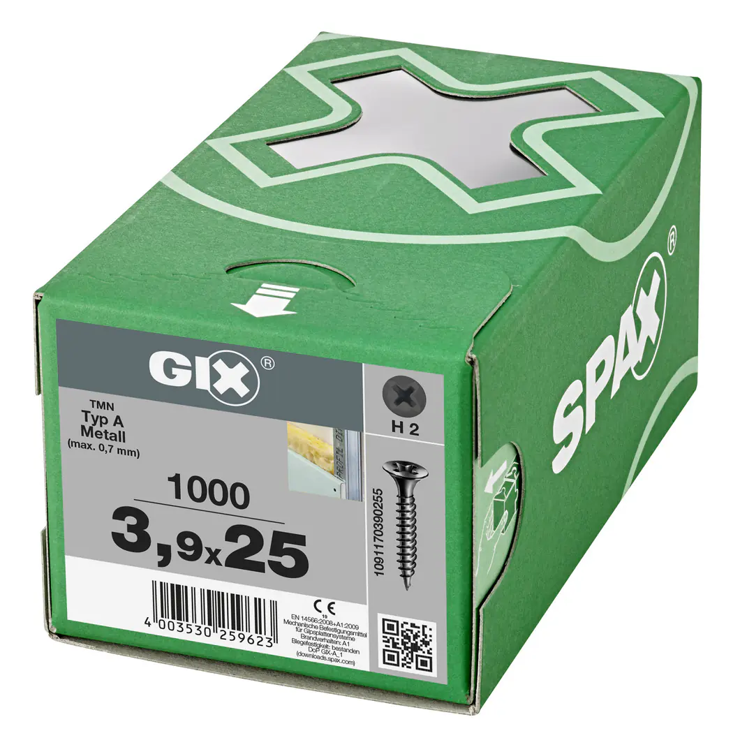 Spax Trockenbauschrauben 3.9 x 25 mm PH 2 Feingewinde - 1000 Stk.