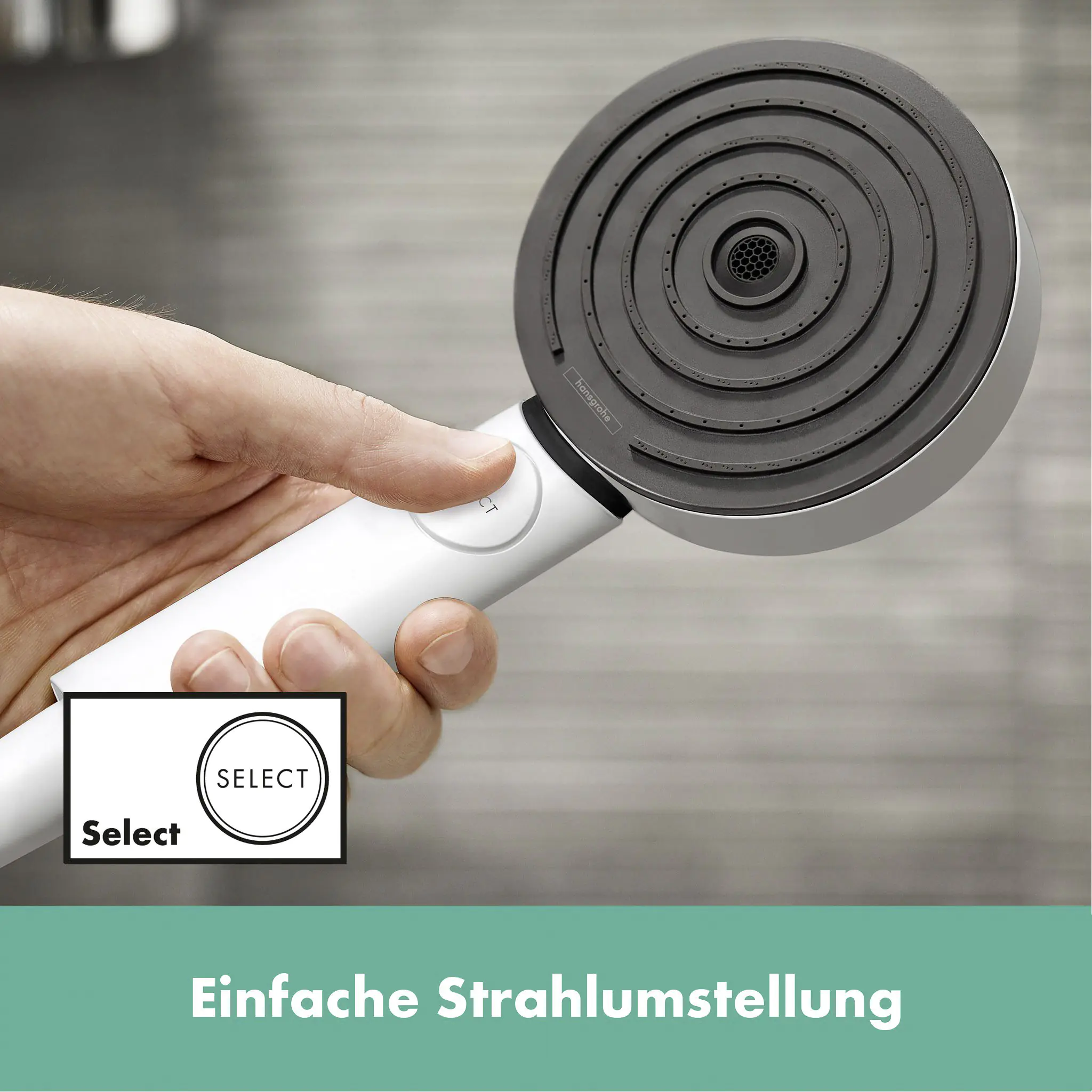 Hansgrohe Handbrause 3 Strahlarten Pulsify Select S EcoSmart mattweiß