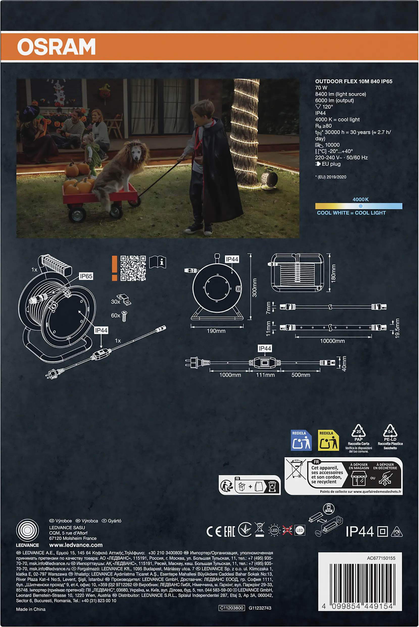 Osram LED-Streifen Outdoor Flex 10 m 70 W neutralweiß