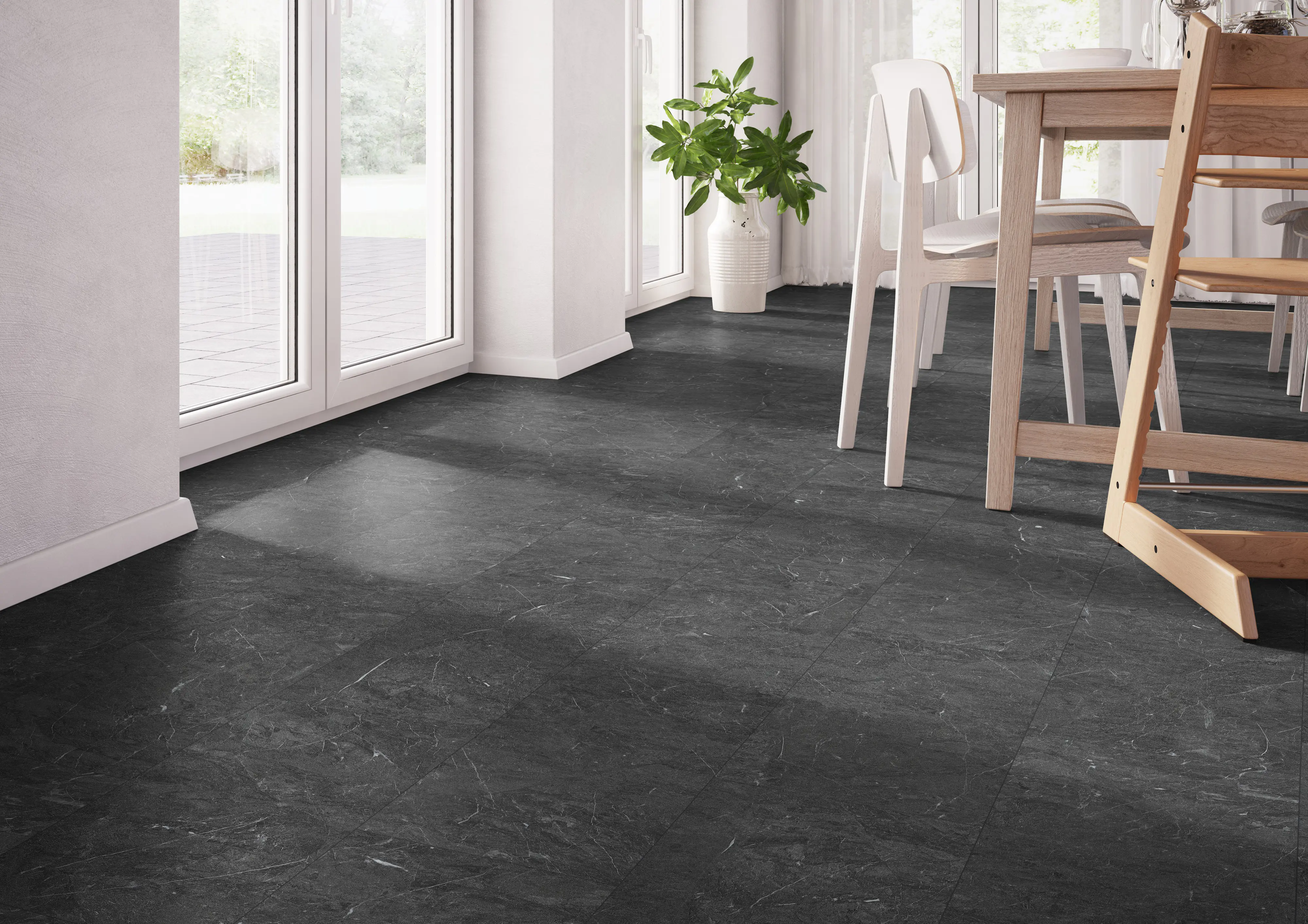 Classen Vinylboden Fliese Infinity dark 63,8 x 31 cm