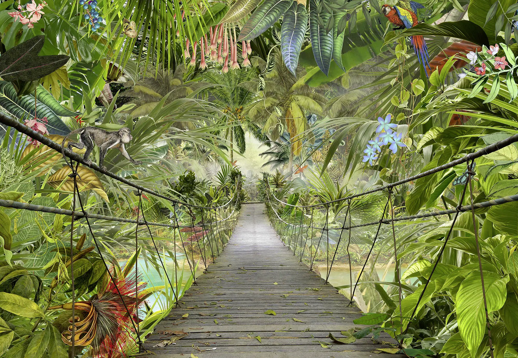 Komar Fototapete Wild Bridge 368 x 254 cm 