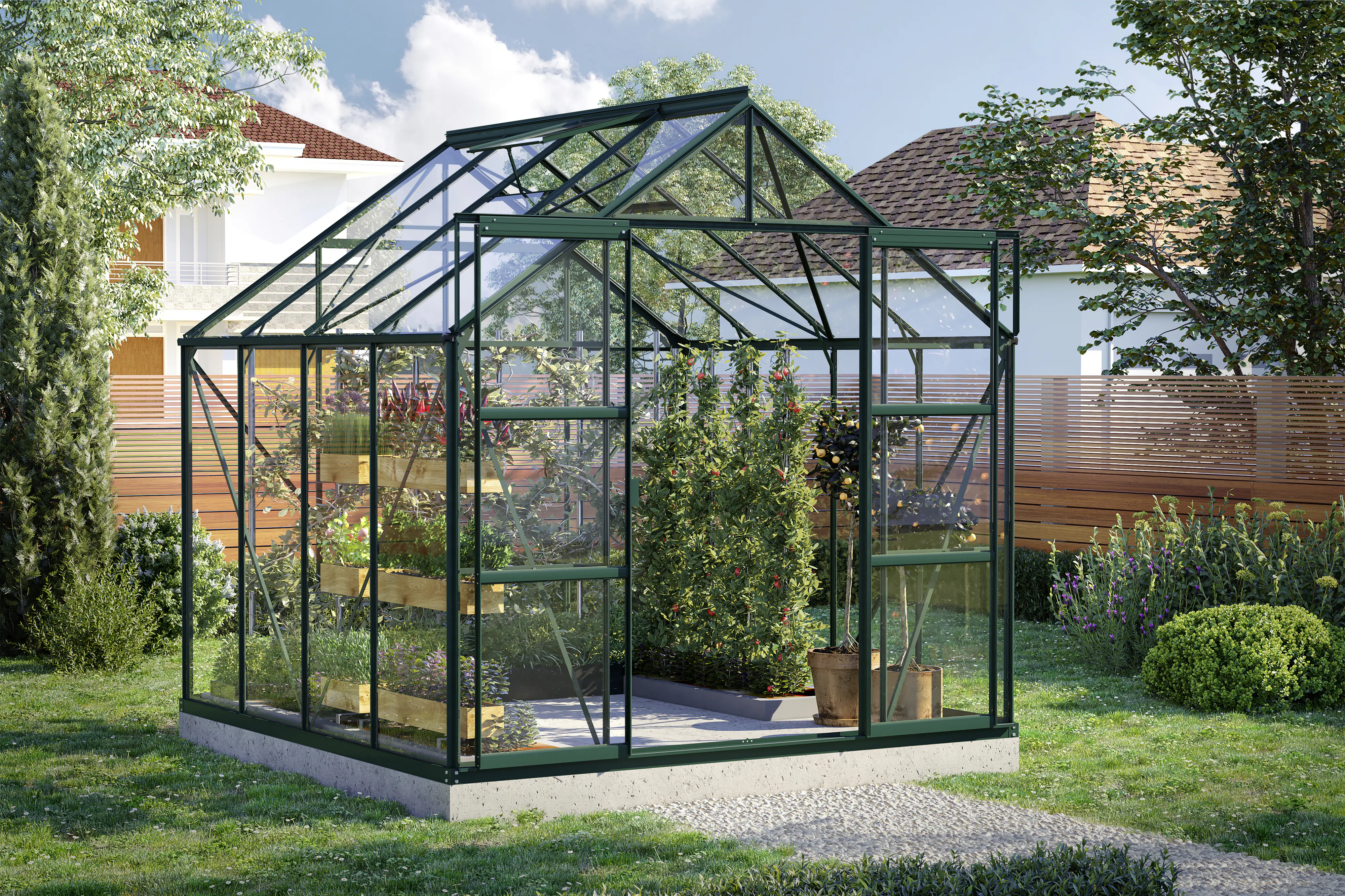 Vitavia Gewächshaus Uranus 6700 ESG 3 mm 254 x 254 cm