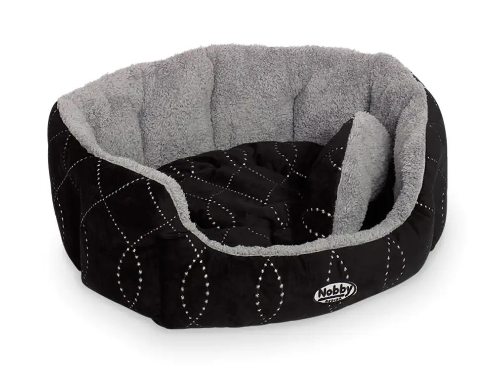 Nobby Hundebett & Katzenbett Ceno oval 45 x 40 x 19 cm schwarz-grau