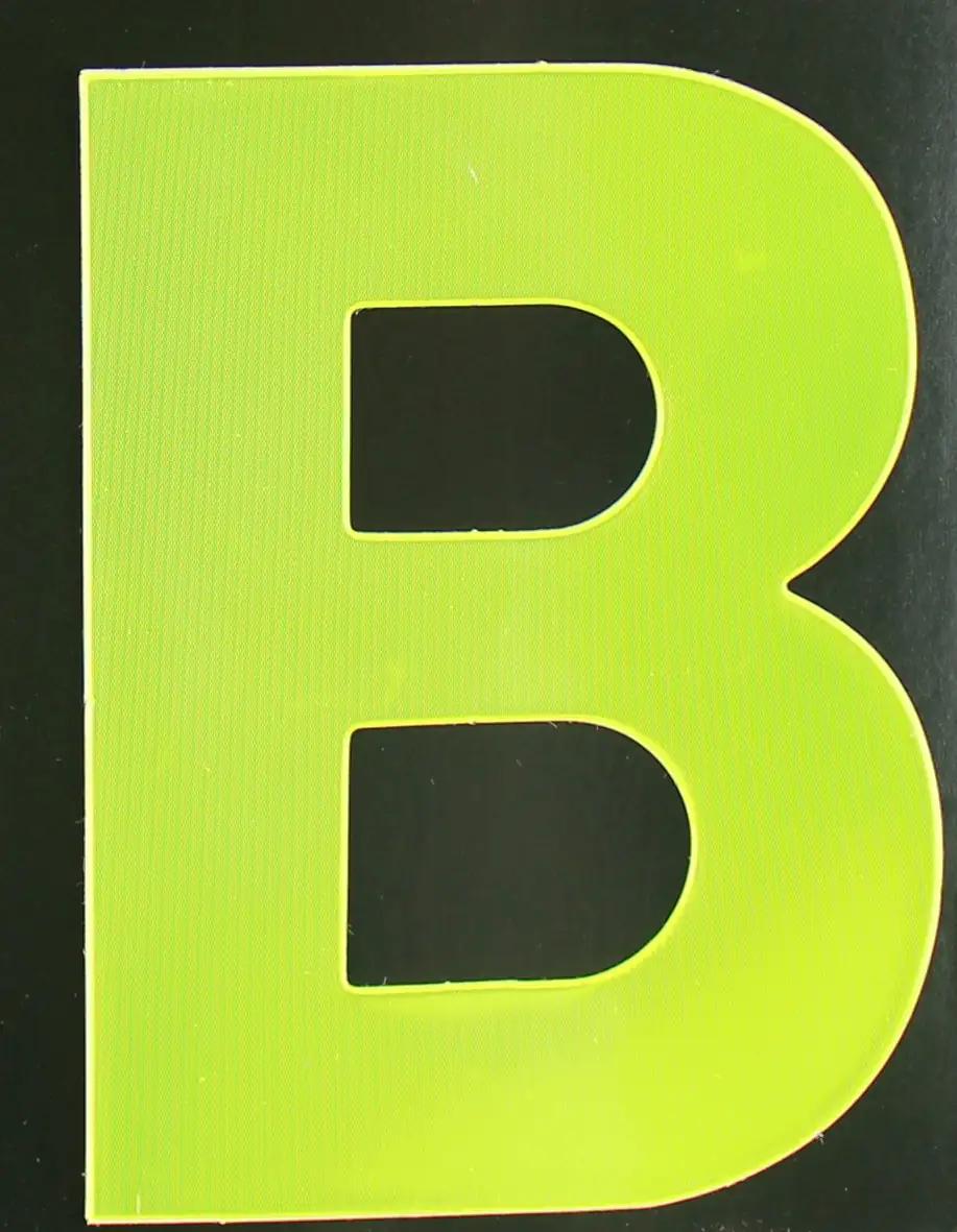 Conacord Reflektierender Klebebuchstabe "B" gelb 80 mm