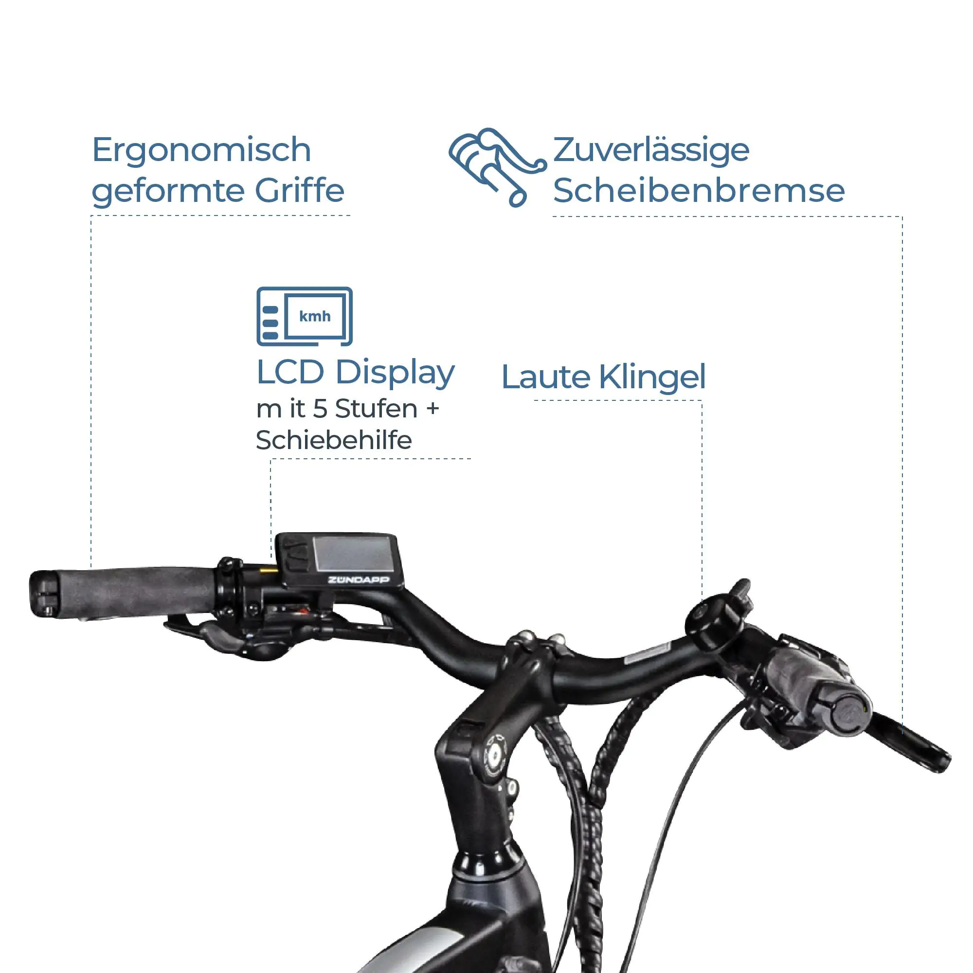 Zündapp E-Bike Trekking Z810 28 Zoll 8-Gang 550 Wh schwarz