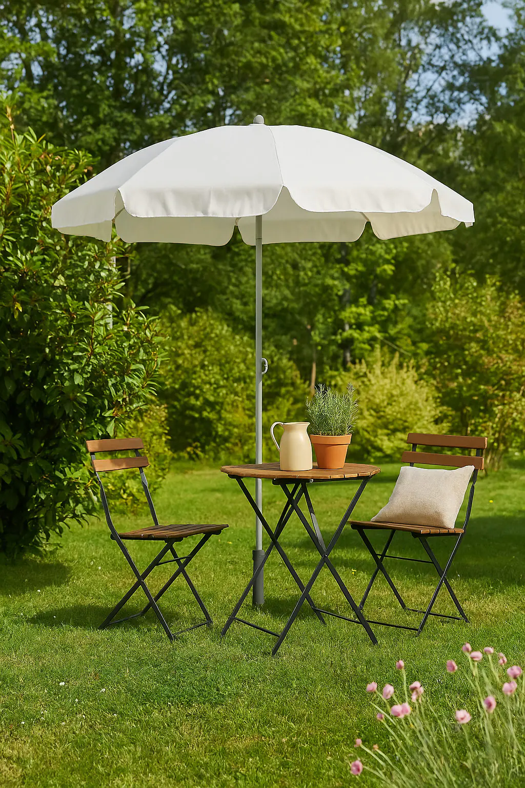TrendLine Sonnenschirm creme, Ø 180 cm