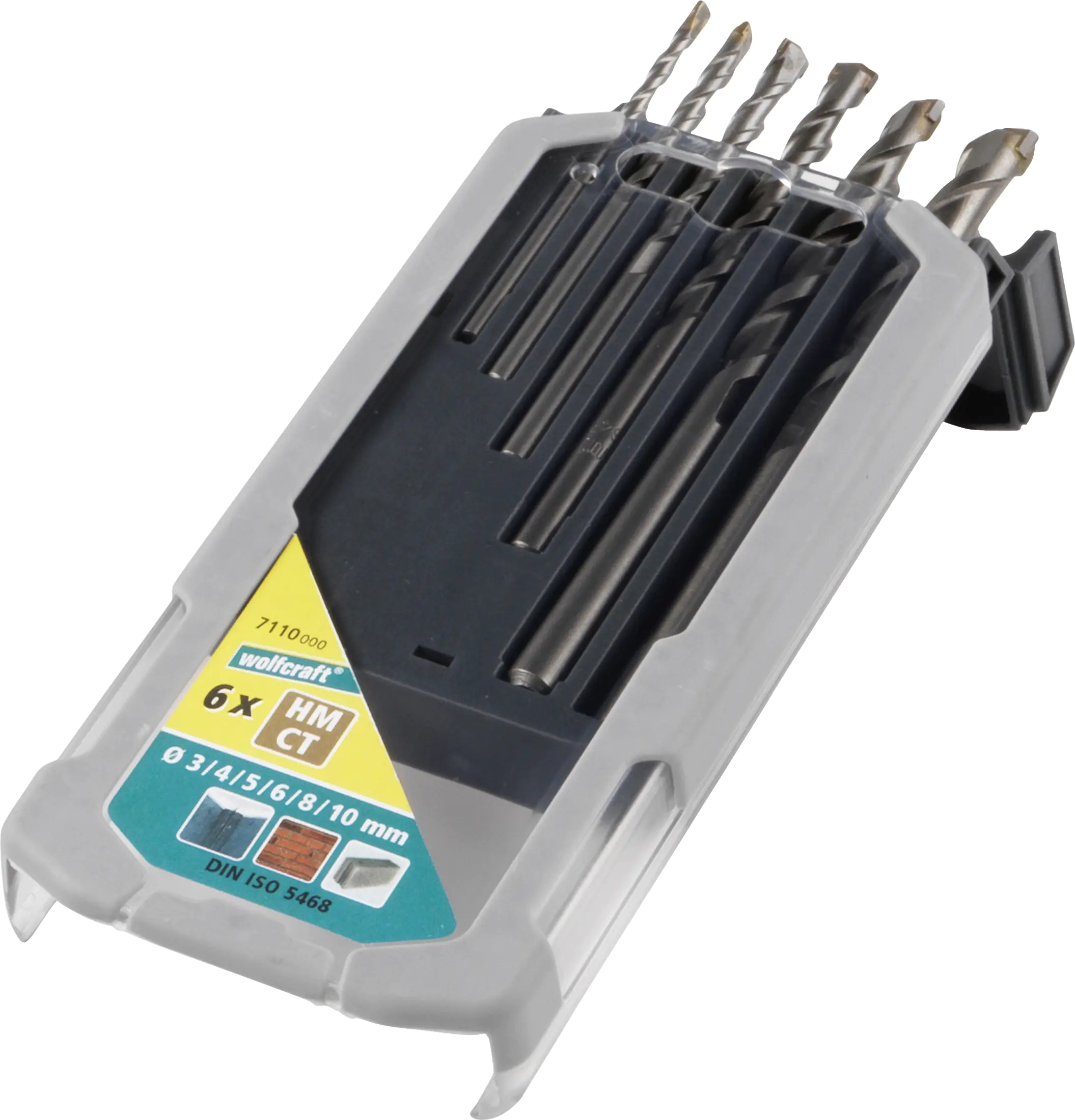 Wolfcraft Spezial-Betonbohrer-Set HM 7110000 Ø 3 - 10 mm 6-teilig Rundschaft