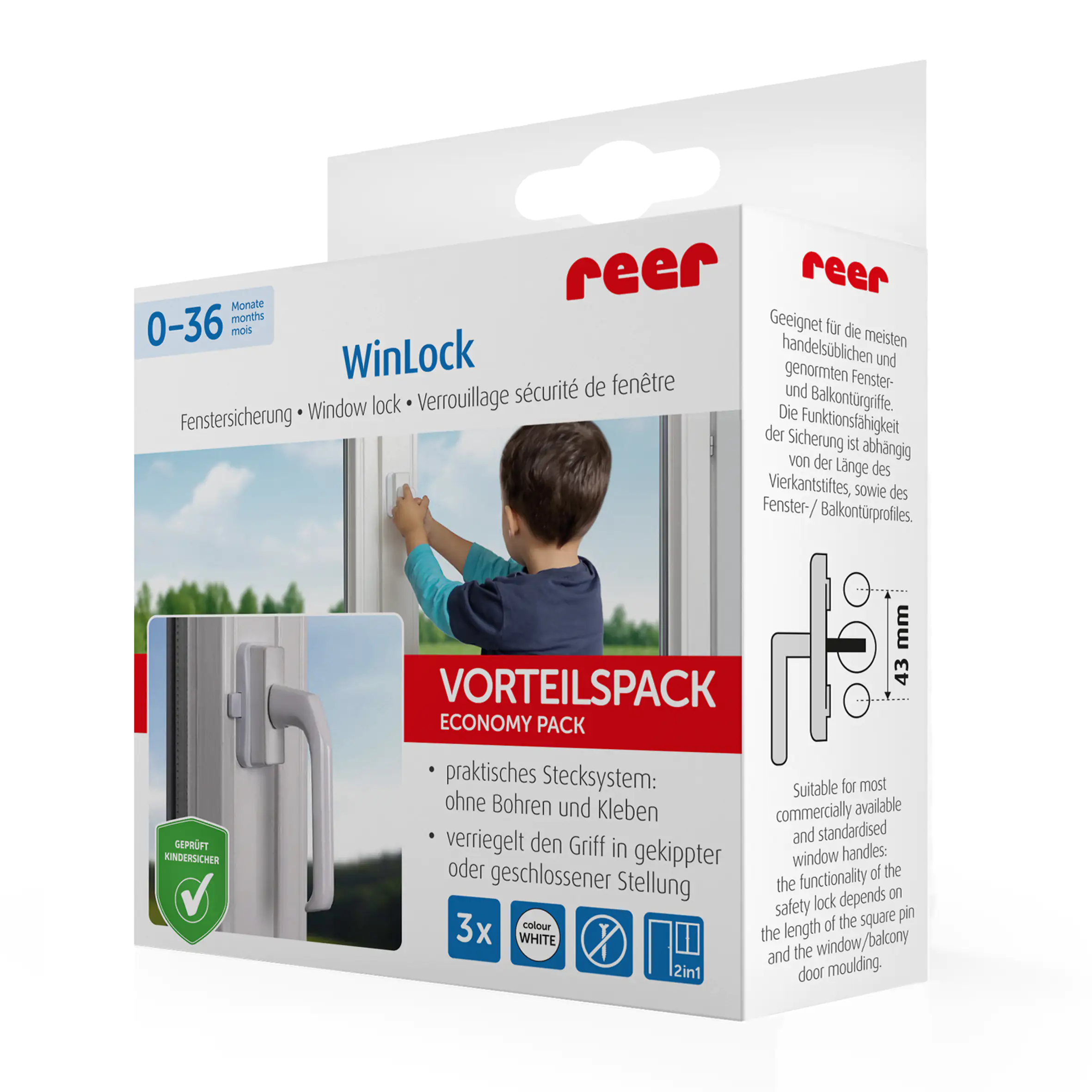 Reer Fenstersicherung WinLock weiß