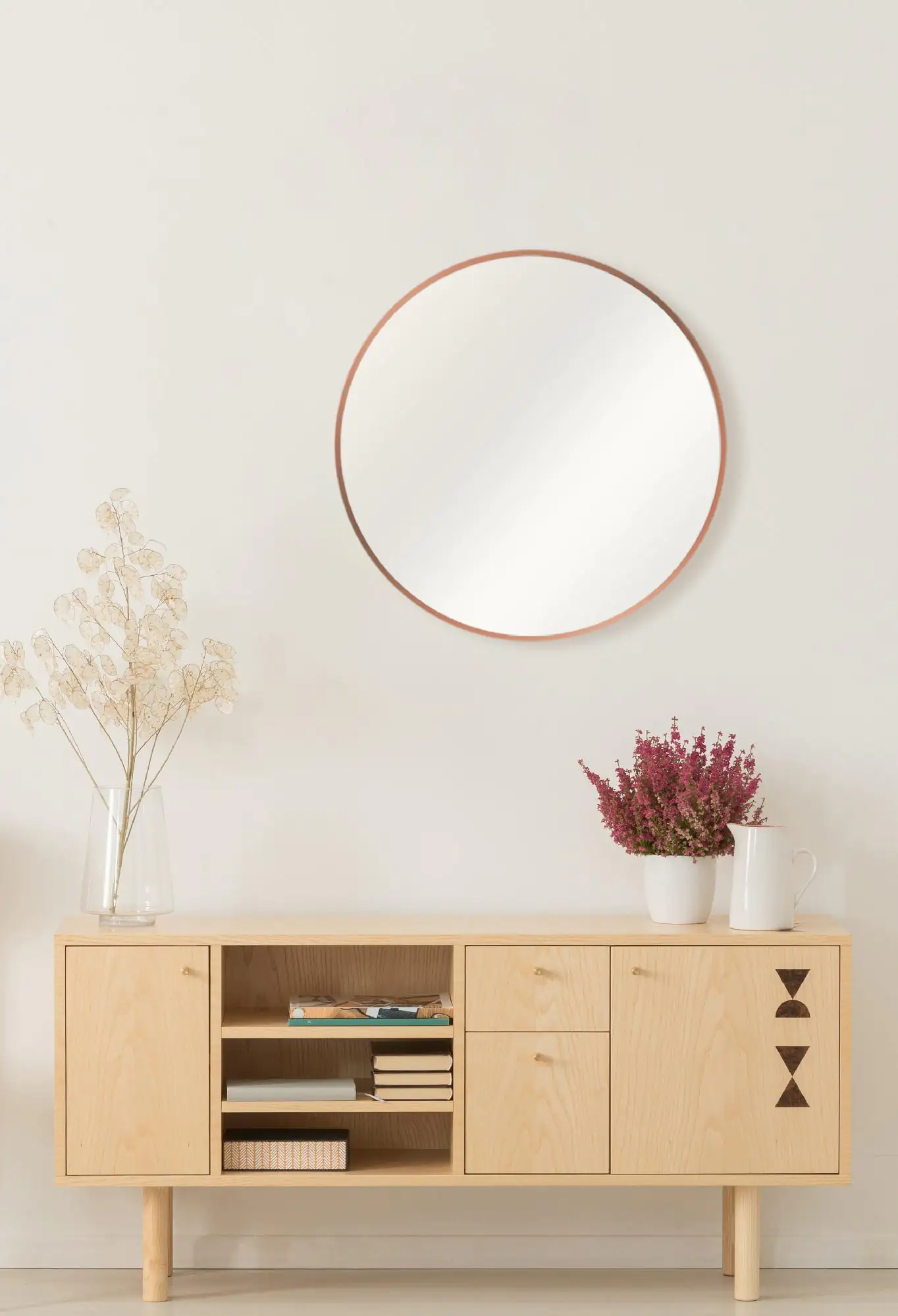 DSK Design Spiegel Silver Coiffeur Ø50 cm, kupfer