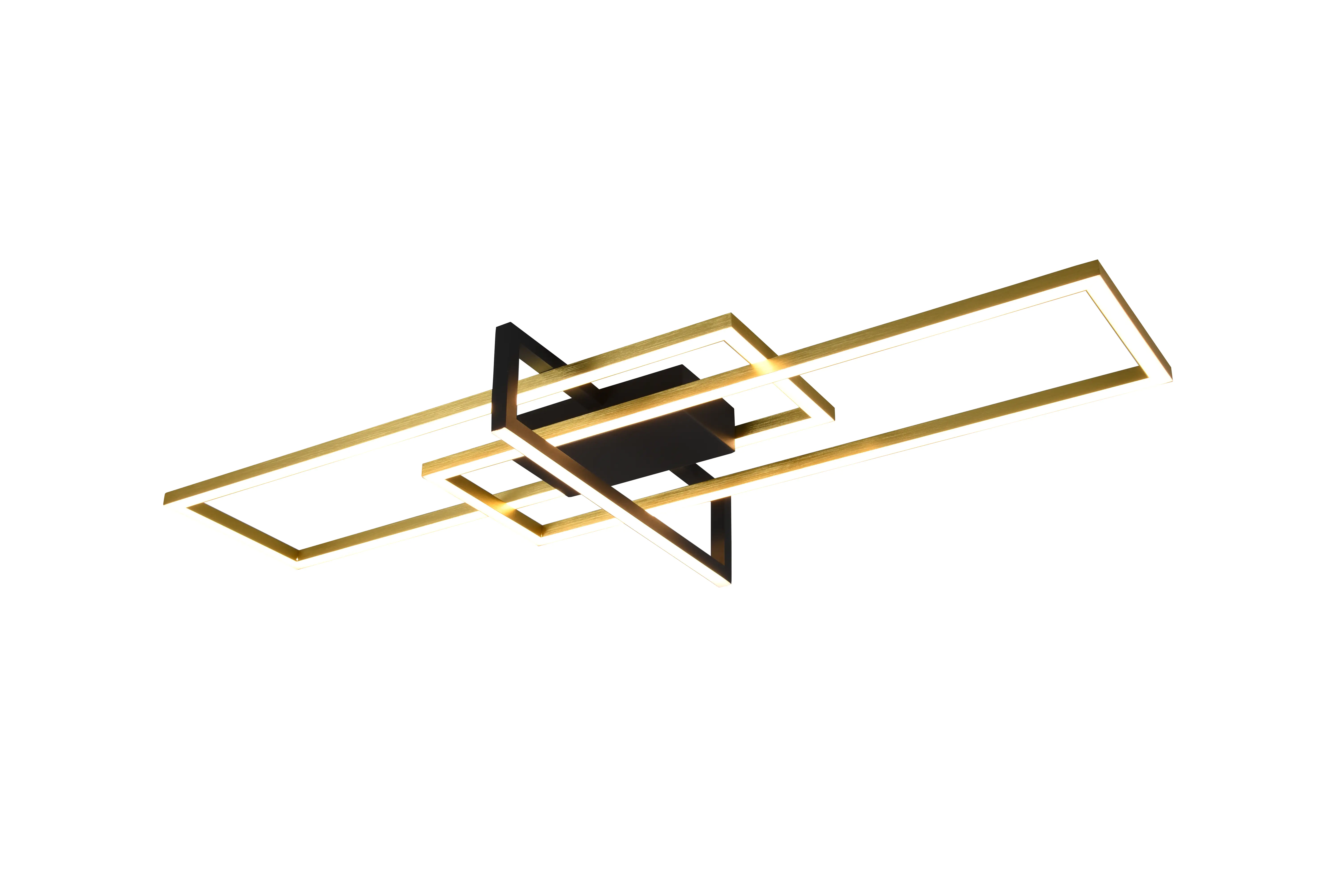 Trio LED Deckenleuchte Salinas schwarz, gold, Switch Dimmer