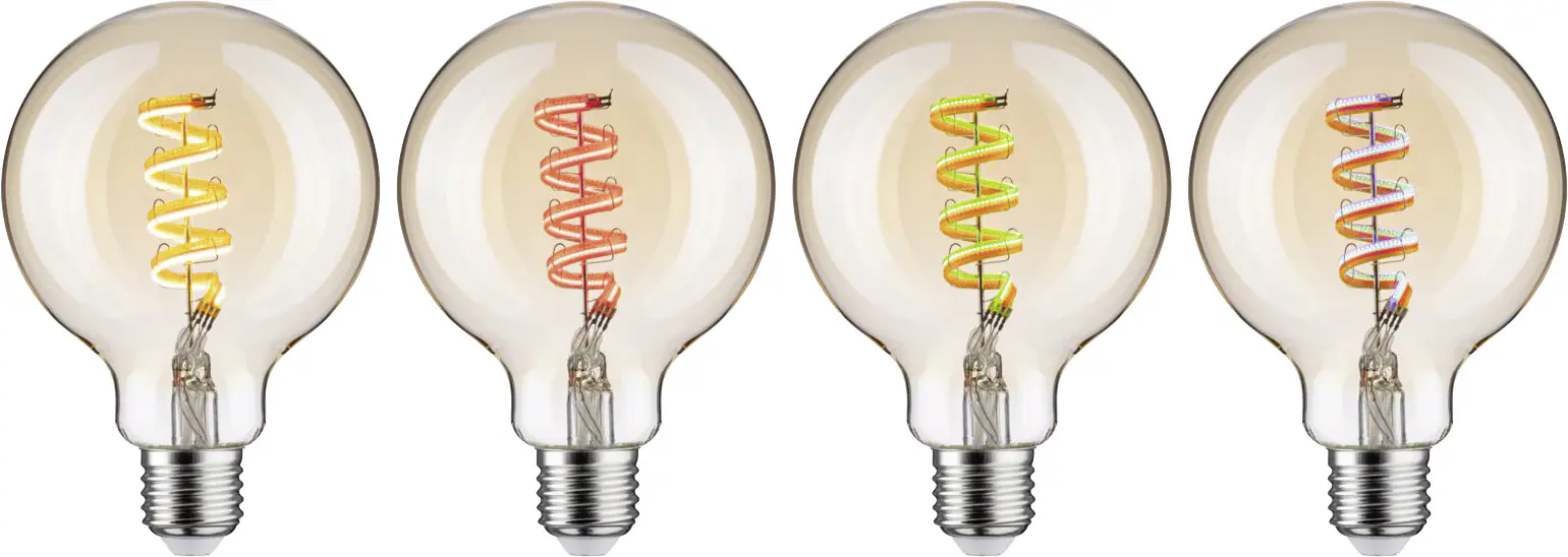 Paulmann LED Leuchtmittel ZigBee Globe 95 E27 6,3 W RGBW 3er-Pack