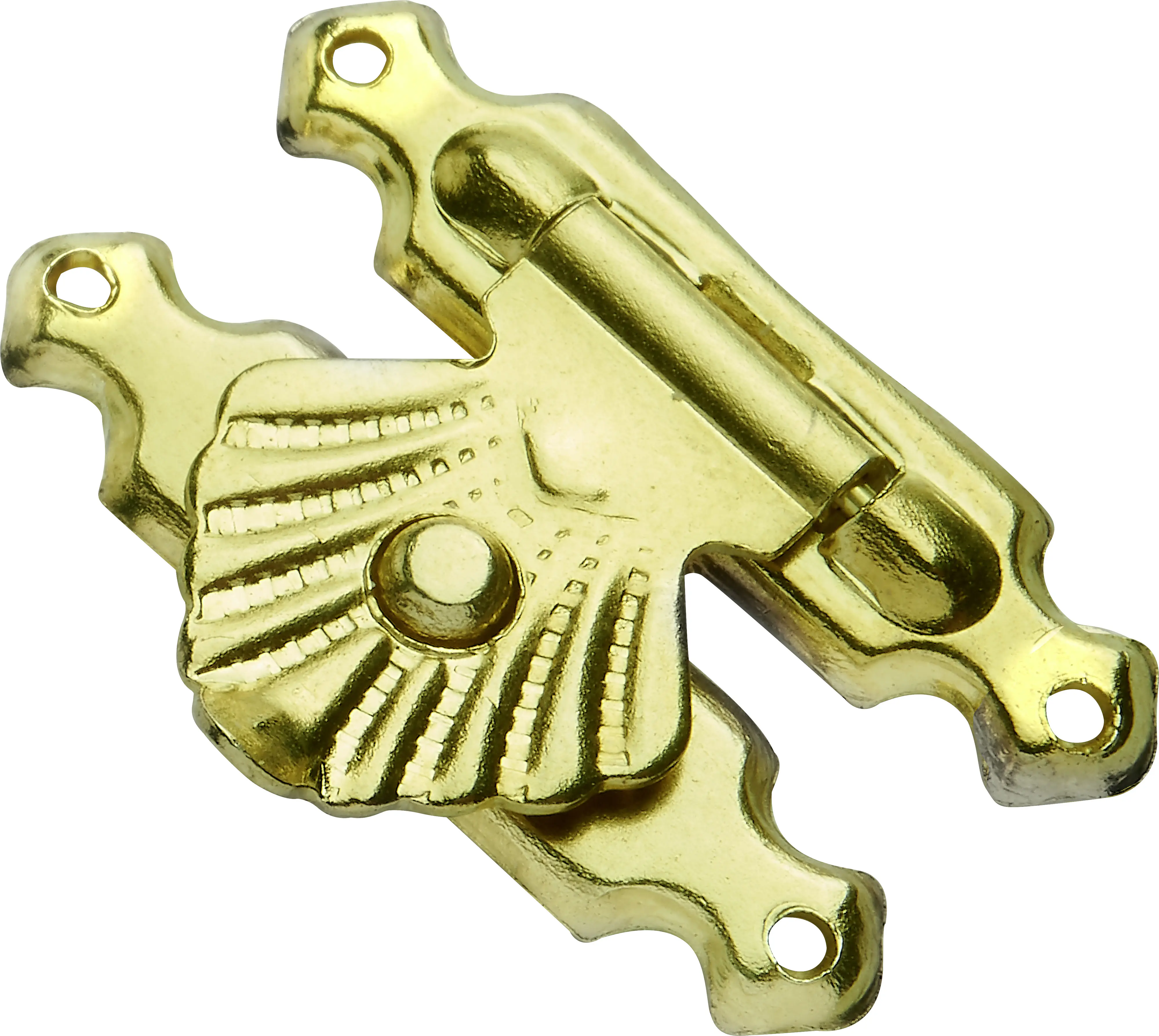 Hettich Schatullenverschluss Stahl, vermessingt, 18 x 25 mm, 1 Stück