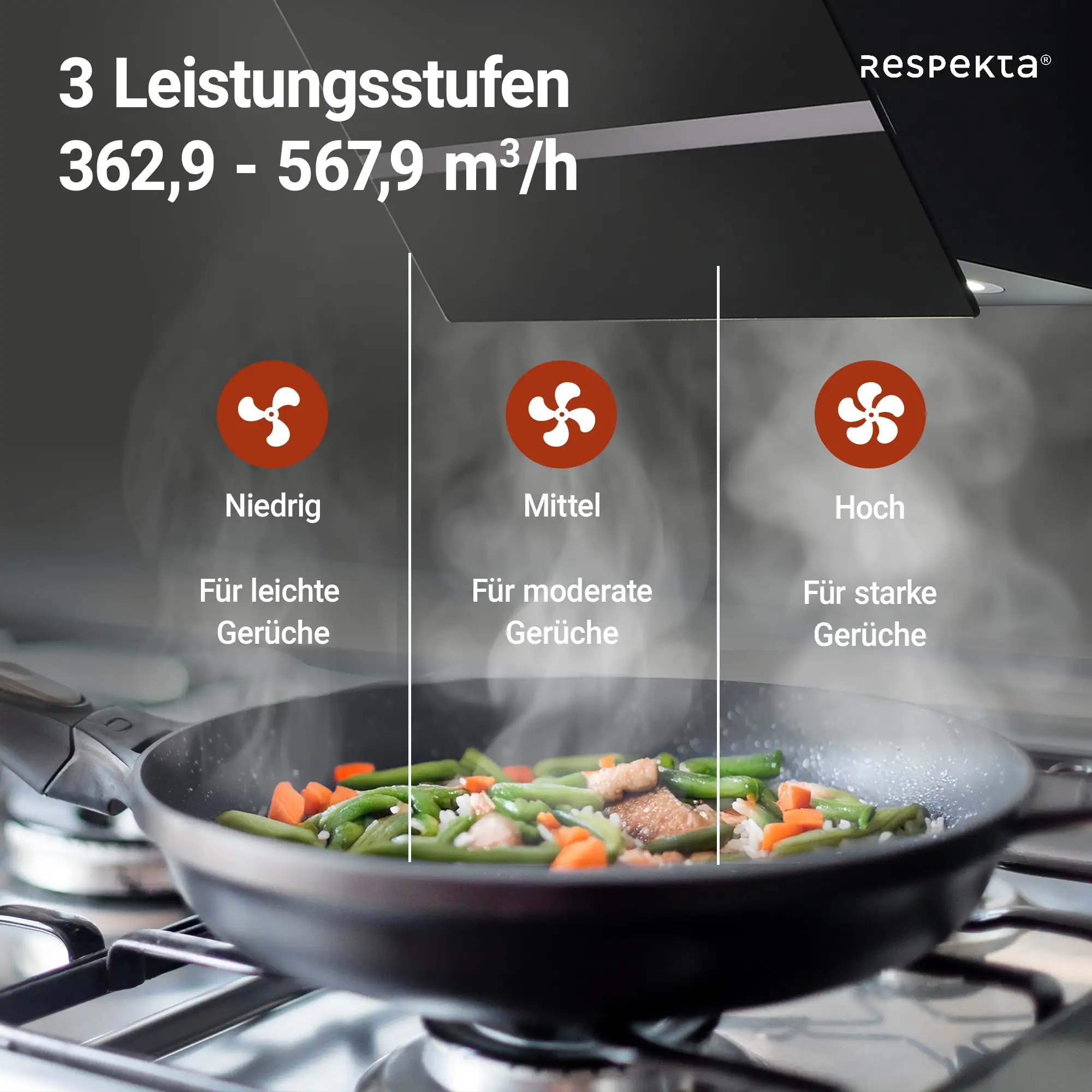 respekta Design-Schräghaube 60 cm schwarz Typ / Modell: CH 24060SAM 60 cm