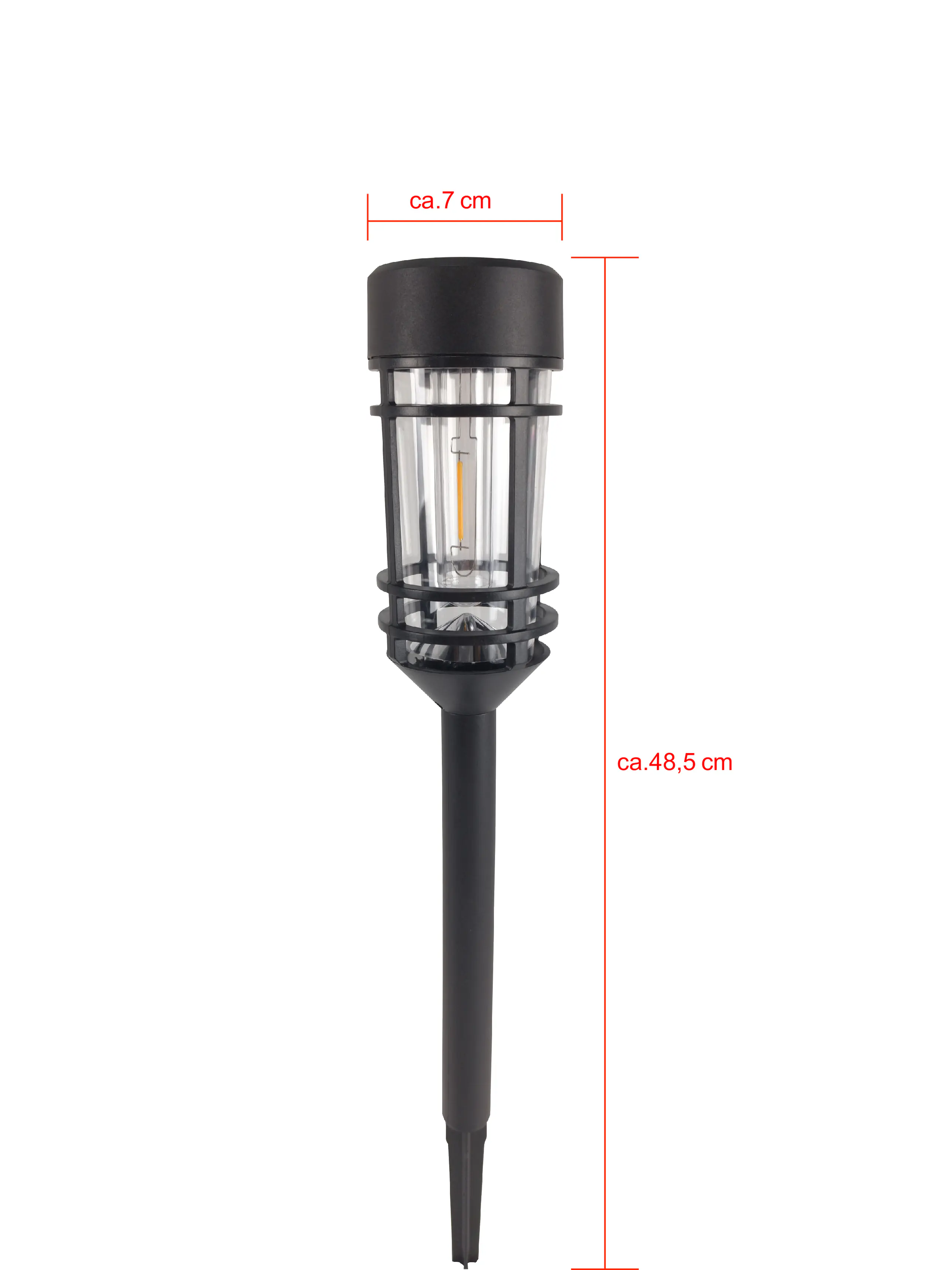 Dapo LED Solarleuchte Fackel mit Erdspieß warmweiß
