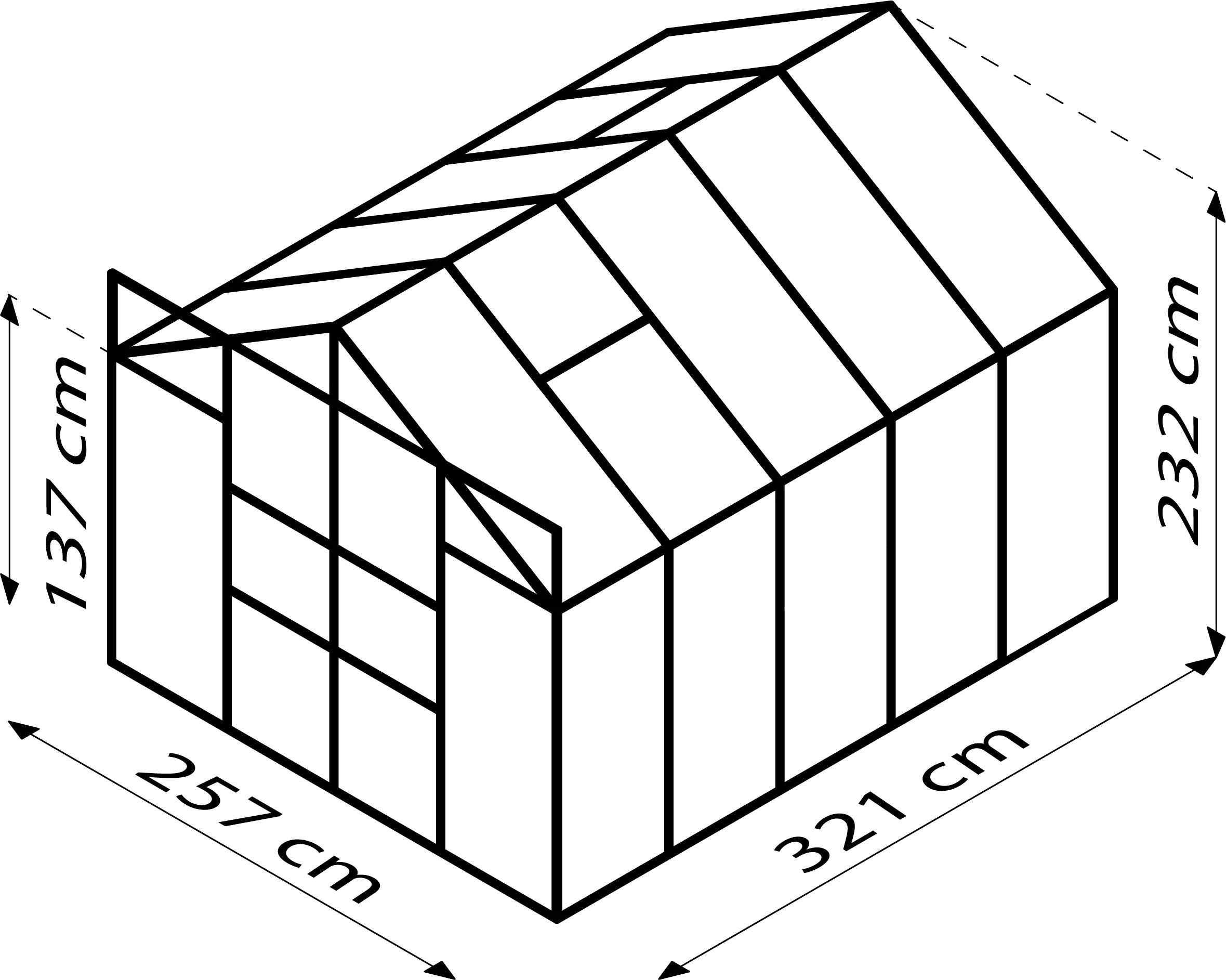 Vitavia Gewächshaus Mars 8300 254 x 317 cm 6 mm HPK