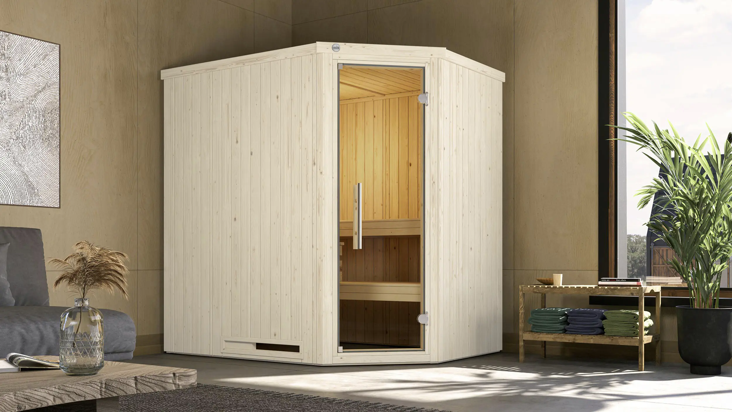 Weka Sauna Varberg 1 mit Glastür 2,73 m²
